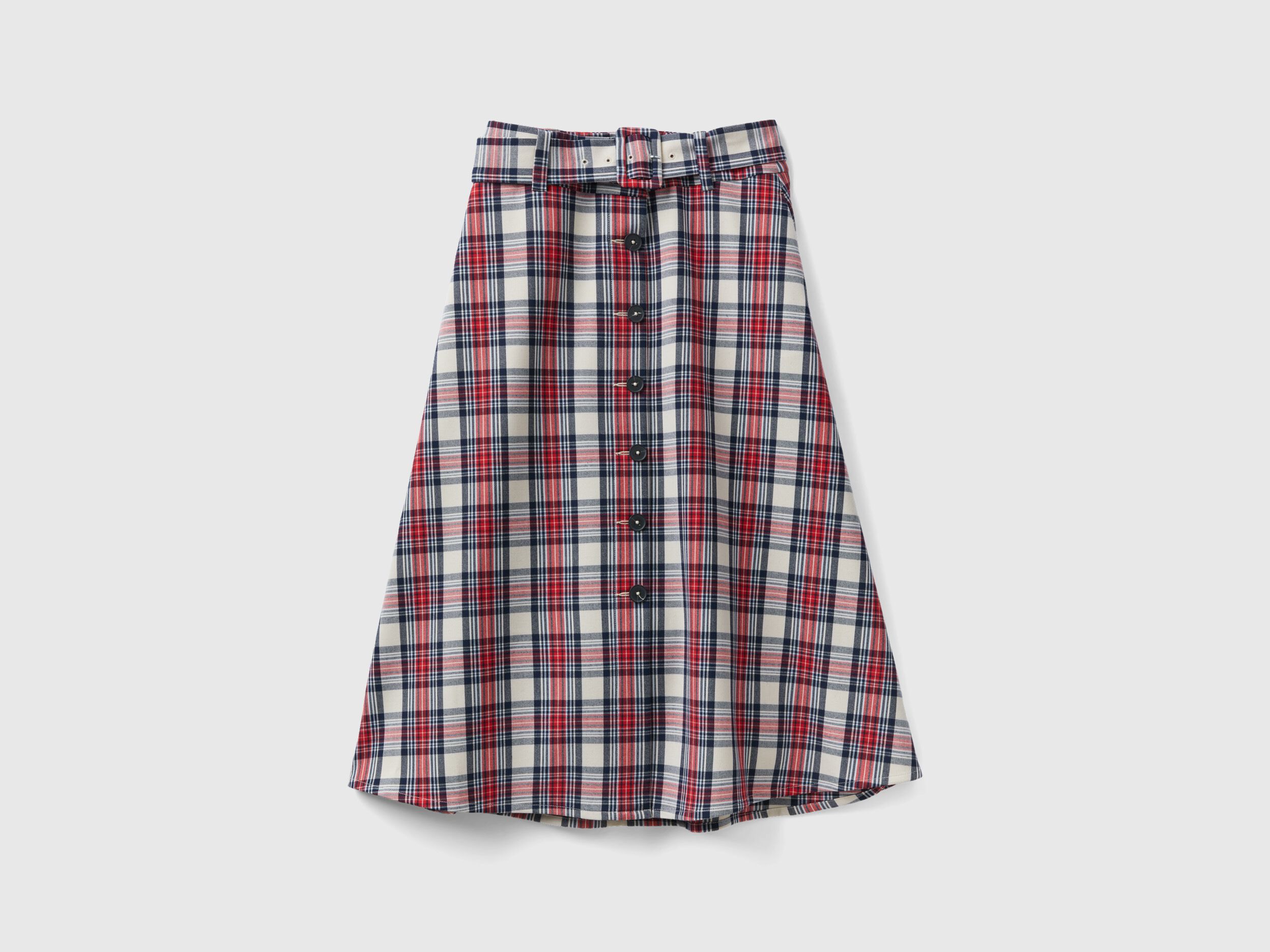 Tartan skirt sale red midi