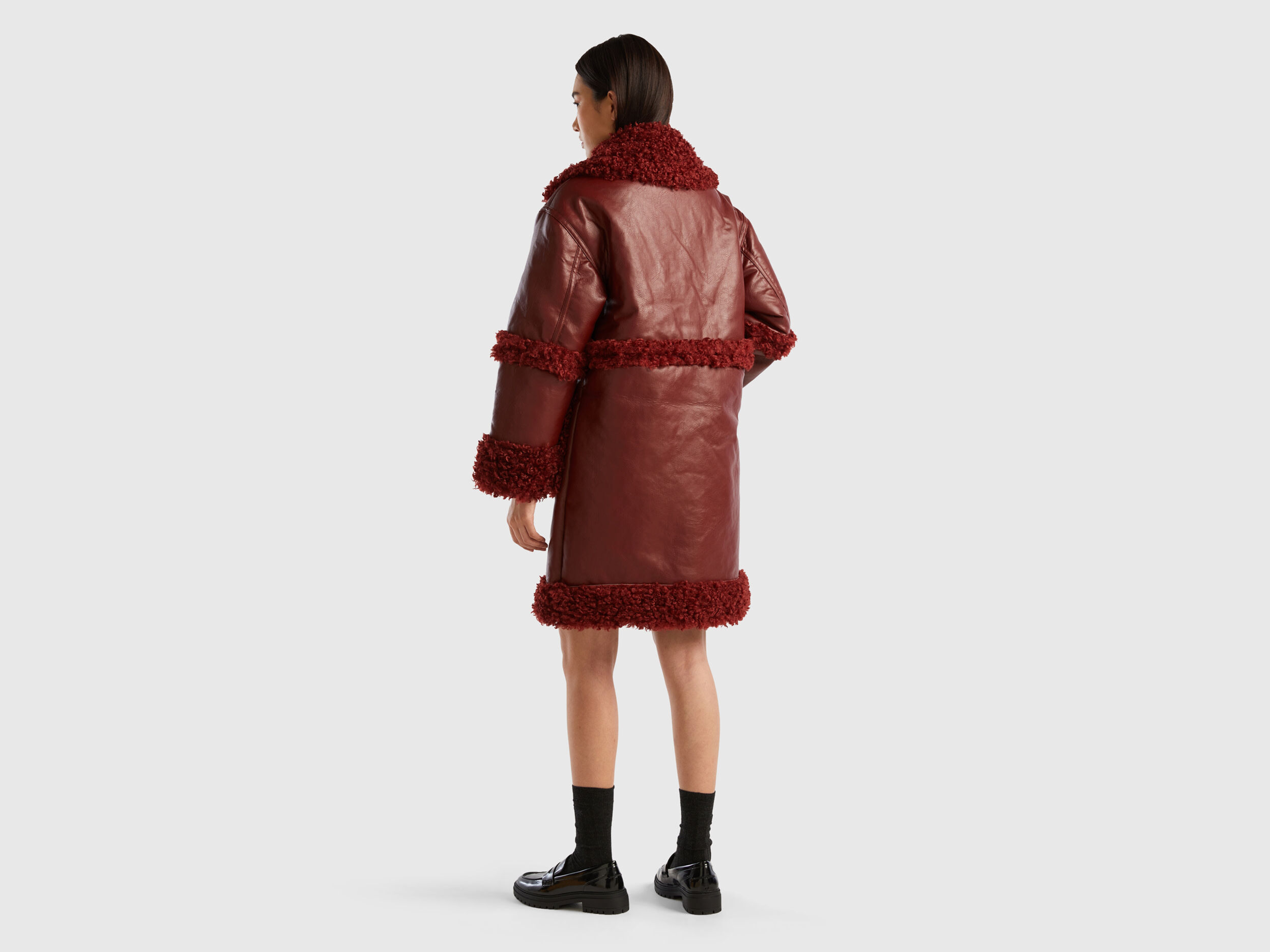 Benetton faux sale fur coat