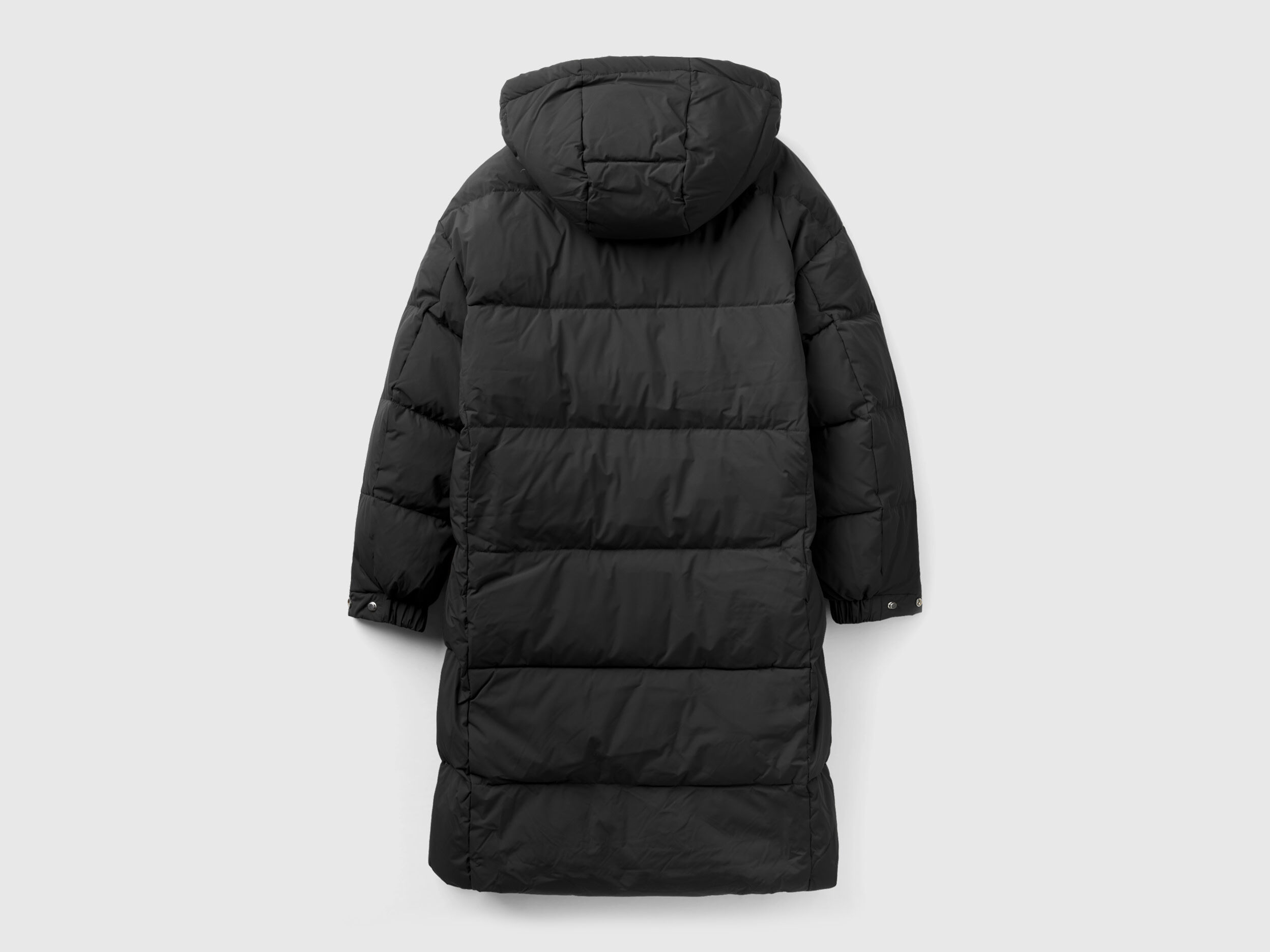 Benetton longline puffer jacket with hood outlet