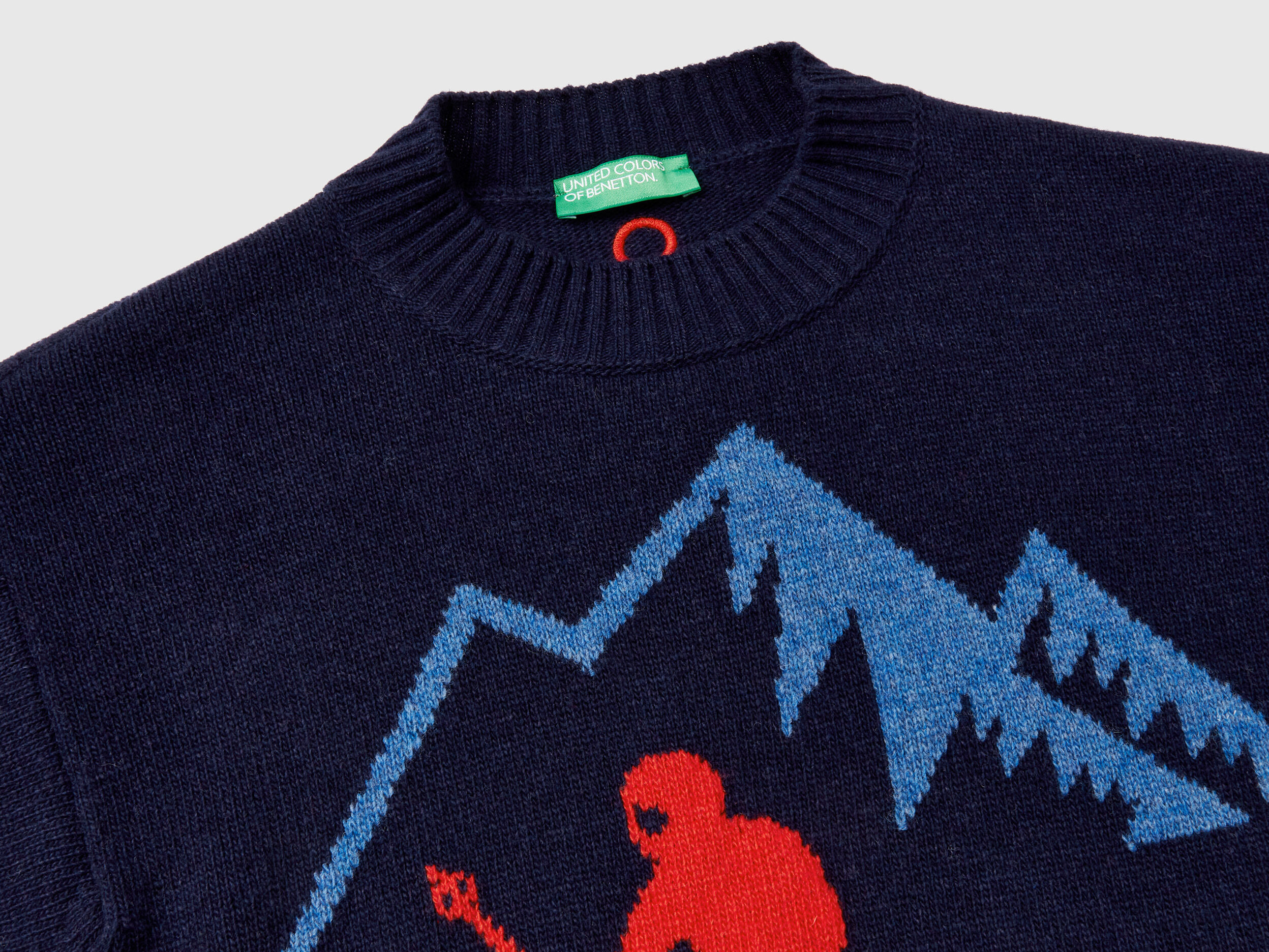 Benetton online jacquard sweater