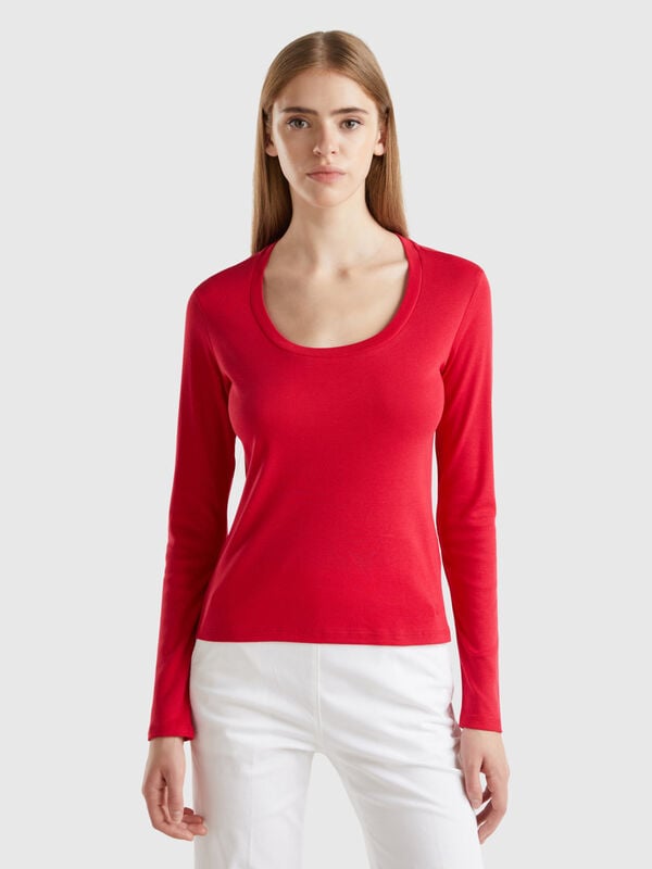 Long sleeve pure cotton t-shirt Women