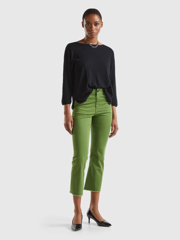 Five-pocket cropped trousers Women