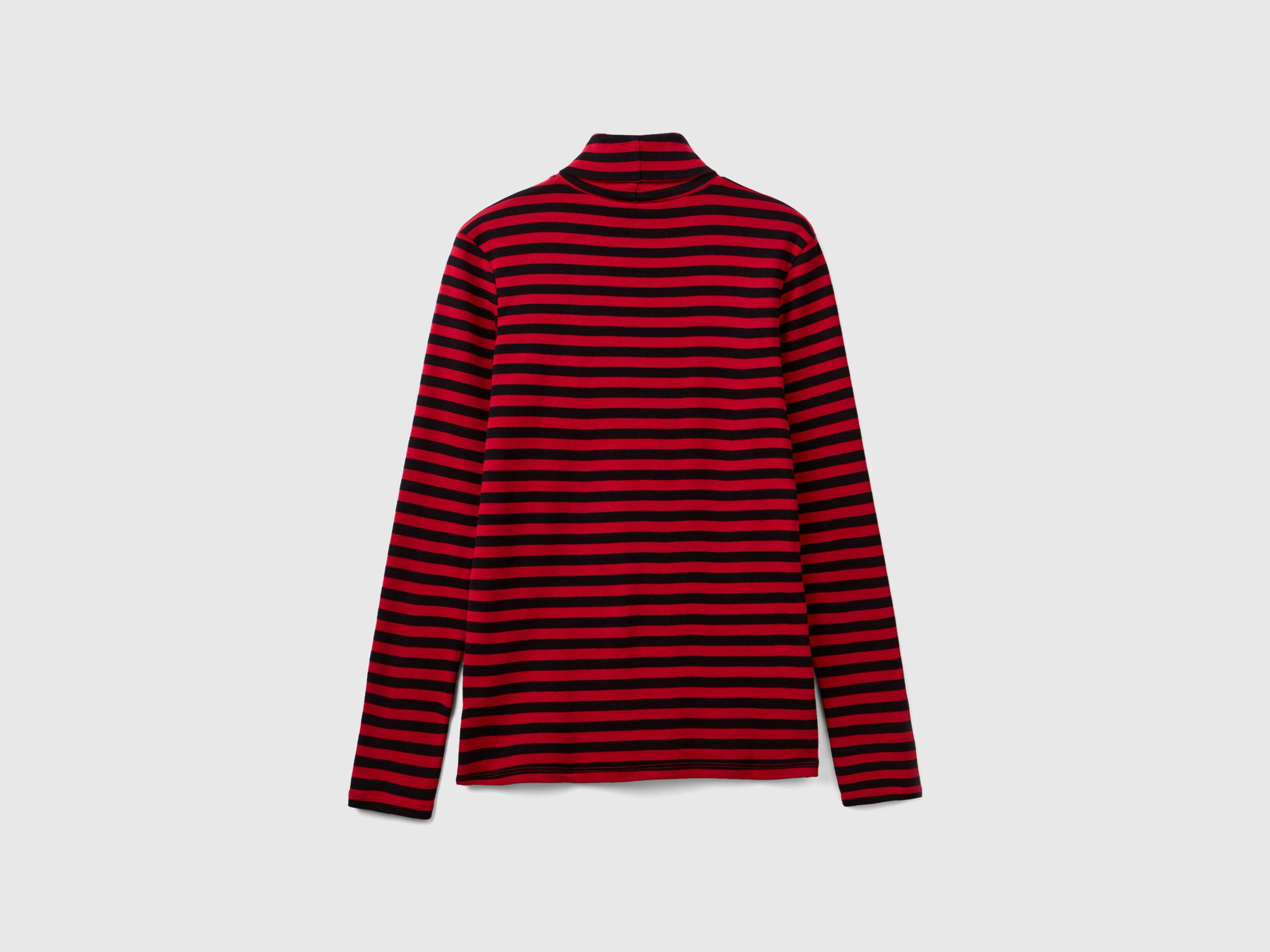 Red and black clearance striped turtleneck