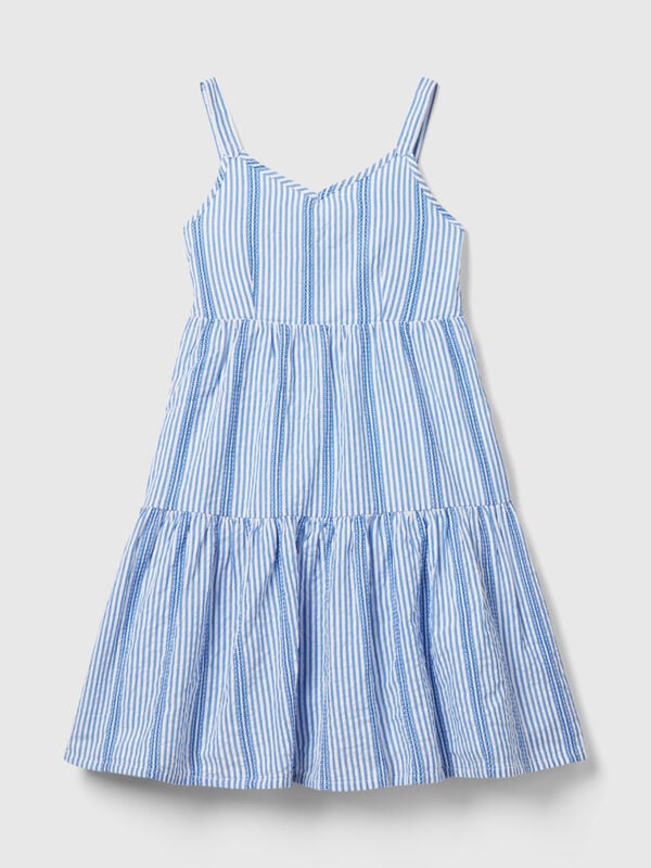 Striped dress in lightweight cotton Junior Girl