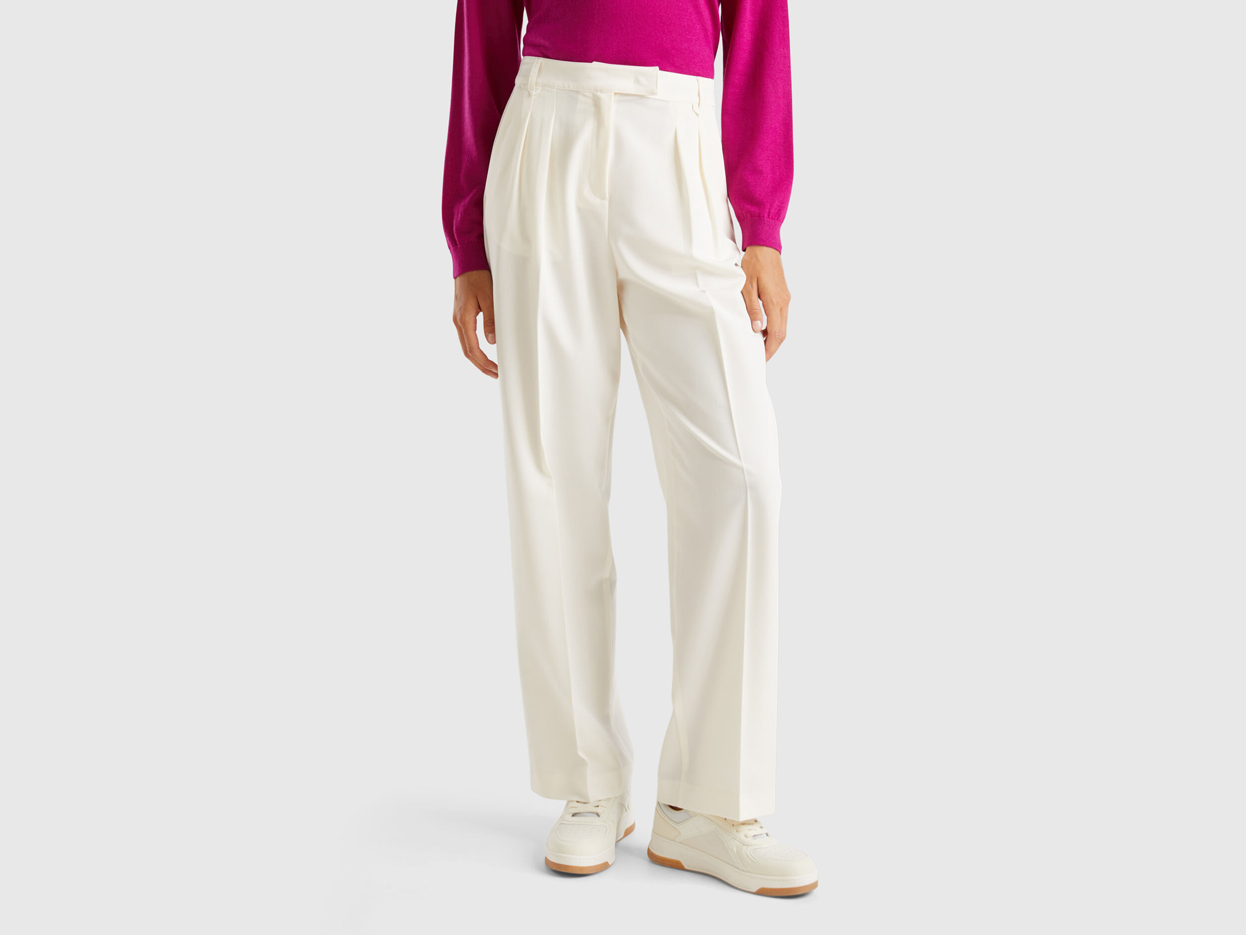 Viscose wide leg trousers outlet