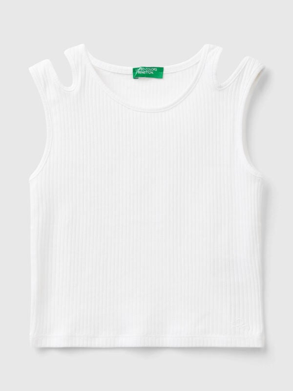 Ribbed cut-out tank top Junior Girl