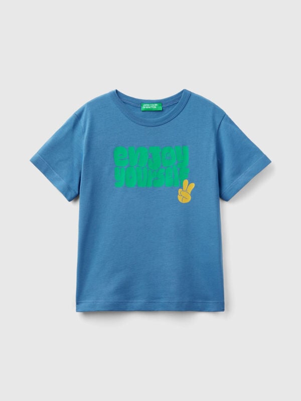 Camiseta de algodón orgánico con estampado Niño