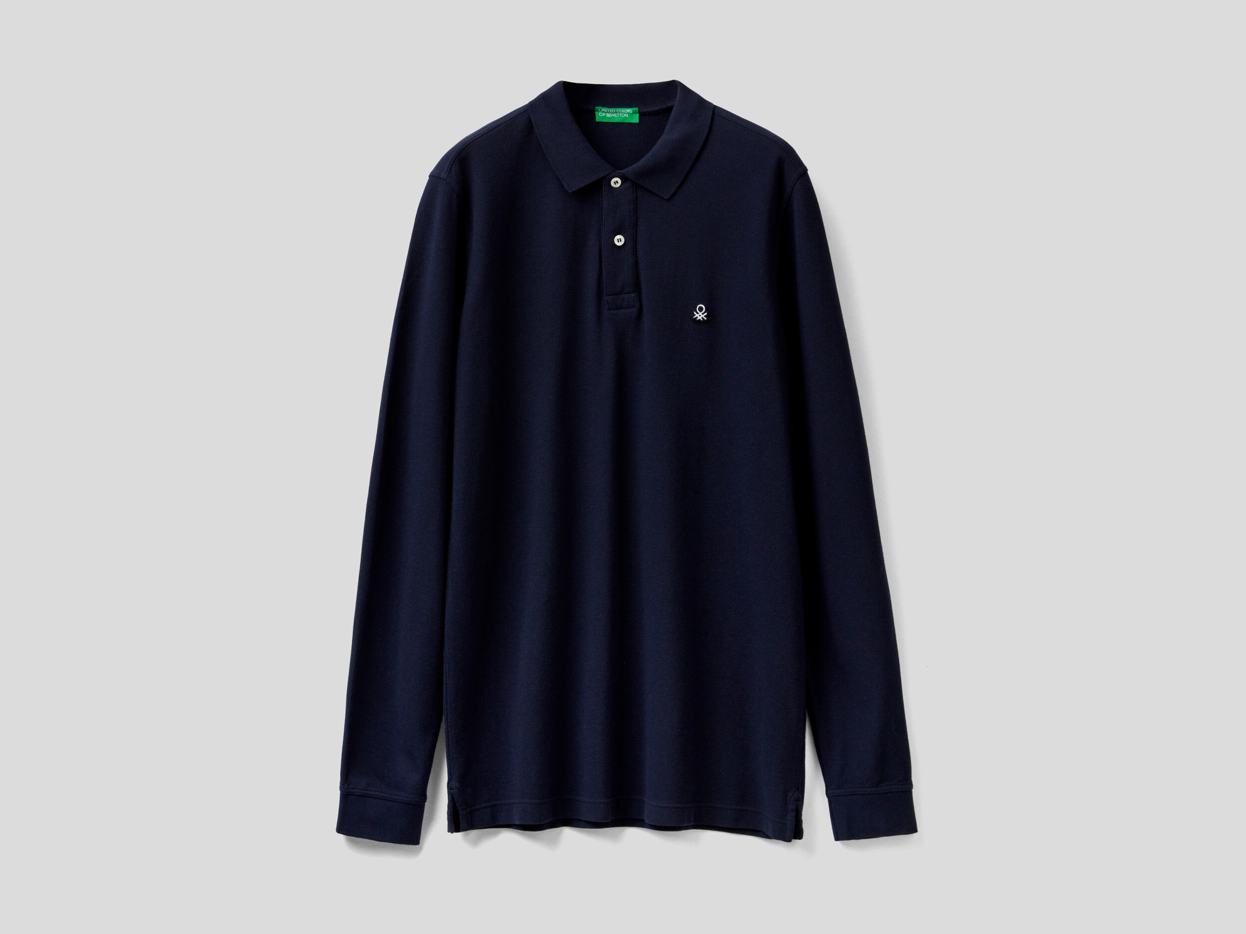 Polo manga 2025 larga mujer benetton