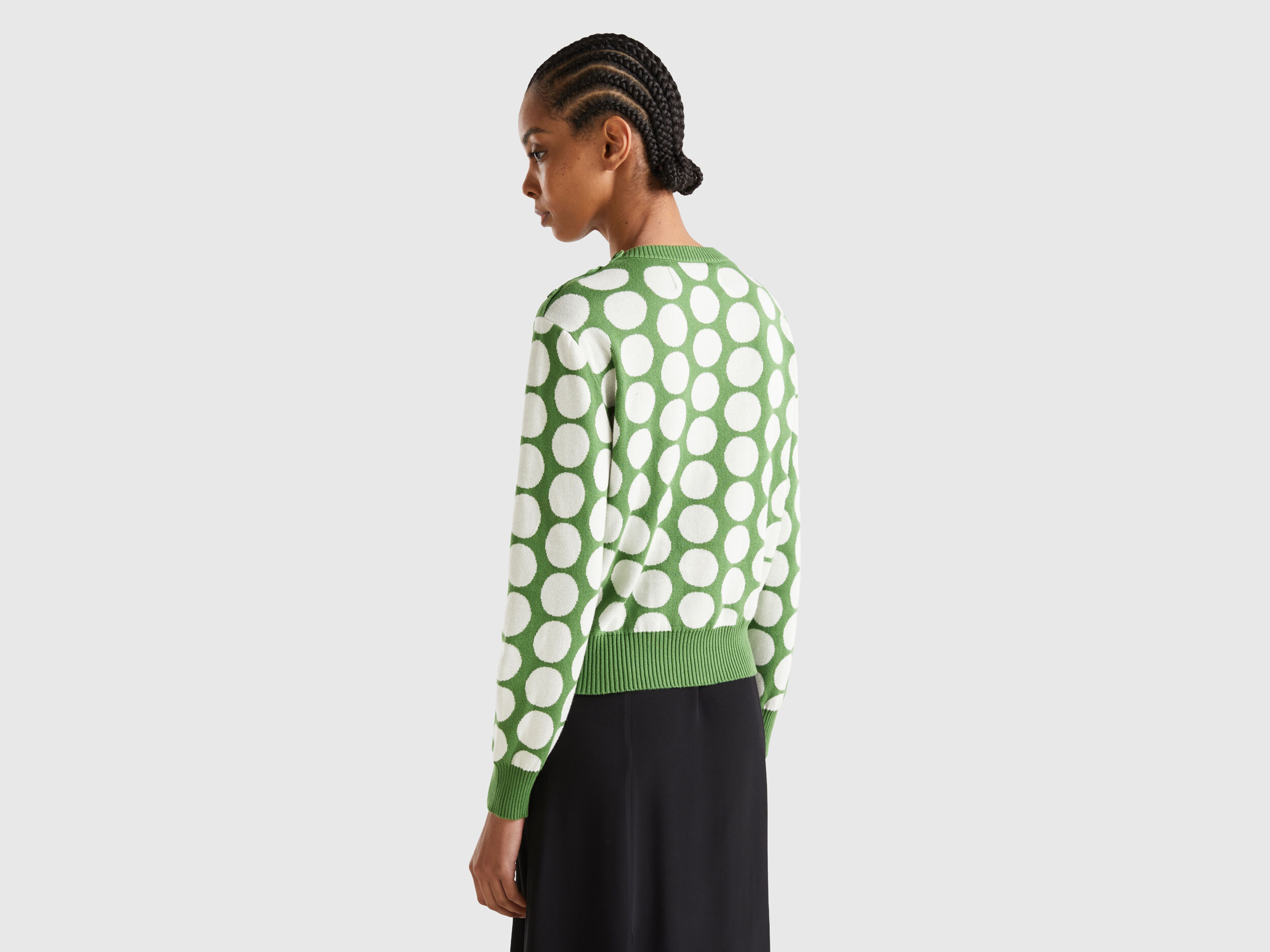 White polka clearance dot sweater