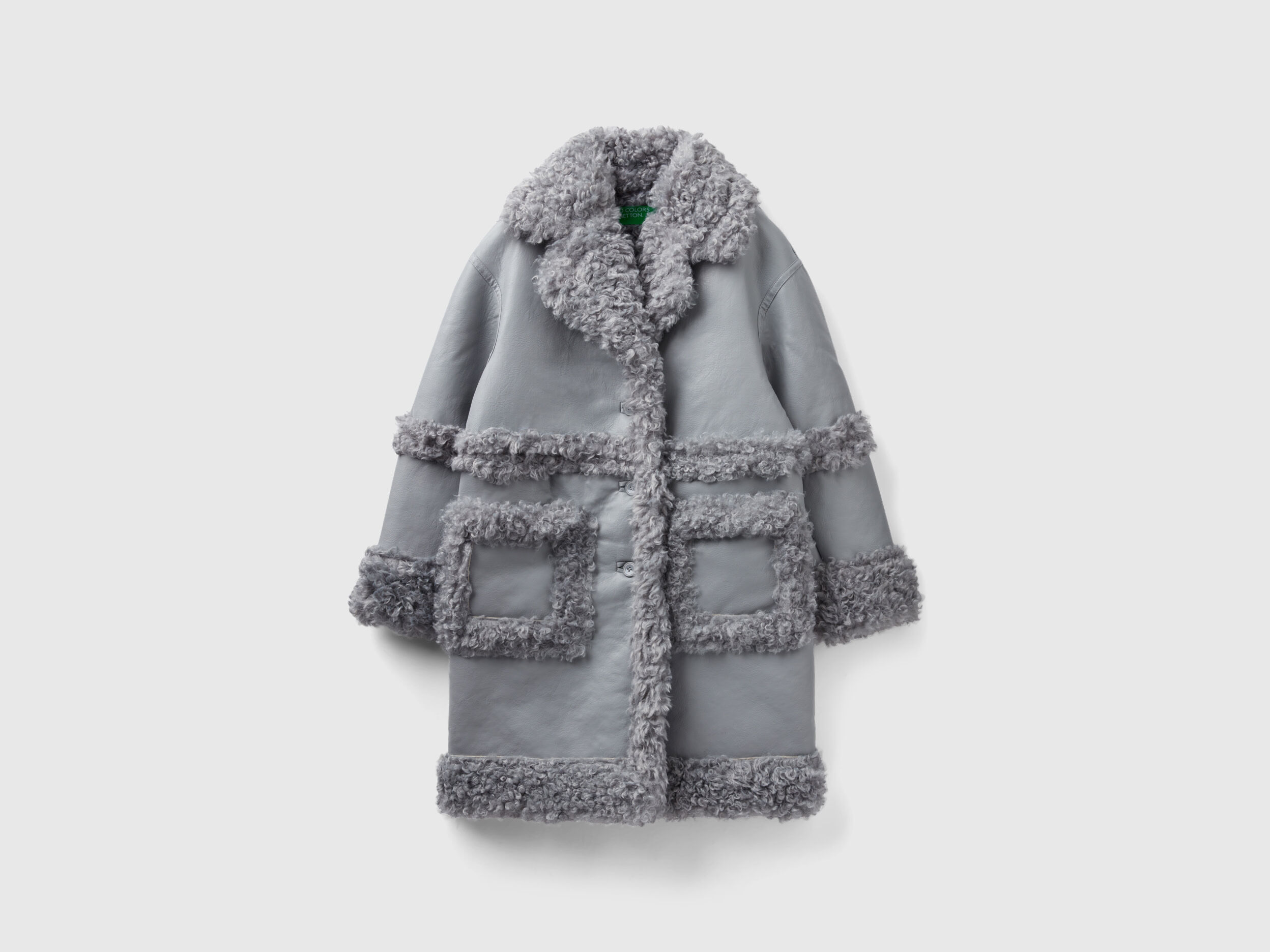 Benetton faux sale fur coat