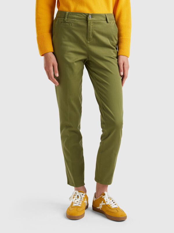 Løse Indbildsk Bliv oppe Women's Chino Trousers New Collection 2023 | Benetton