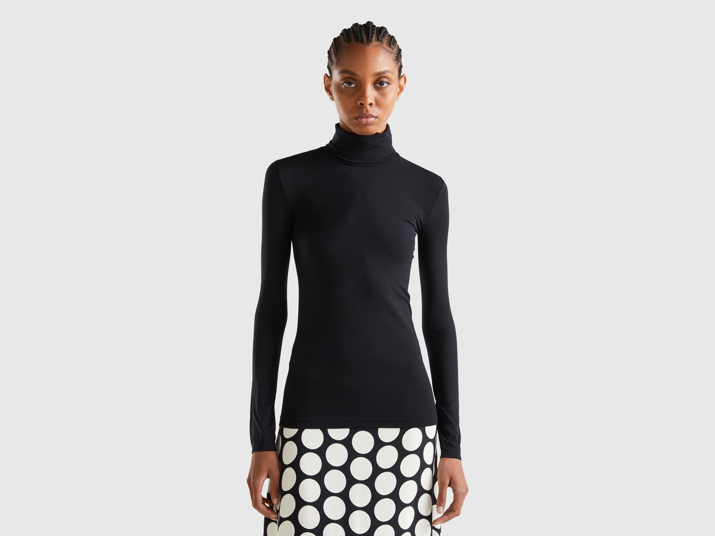 Stretch turtleneck on sale