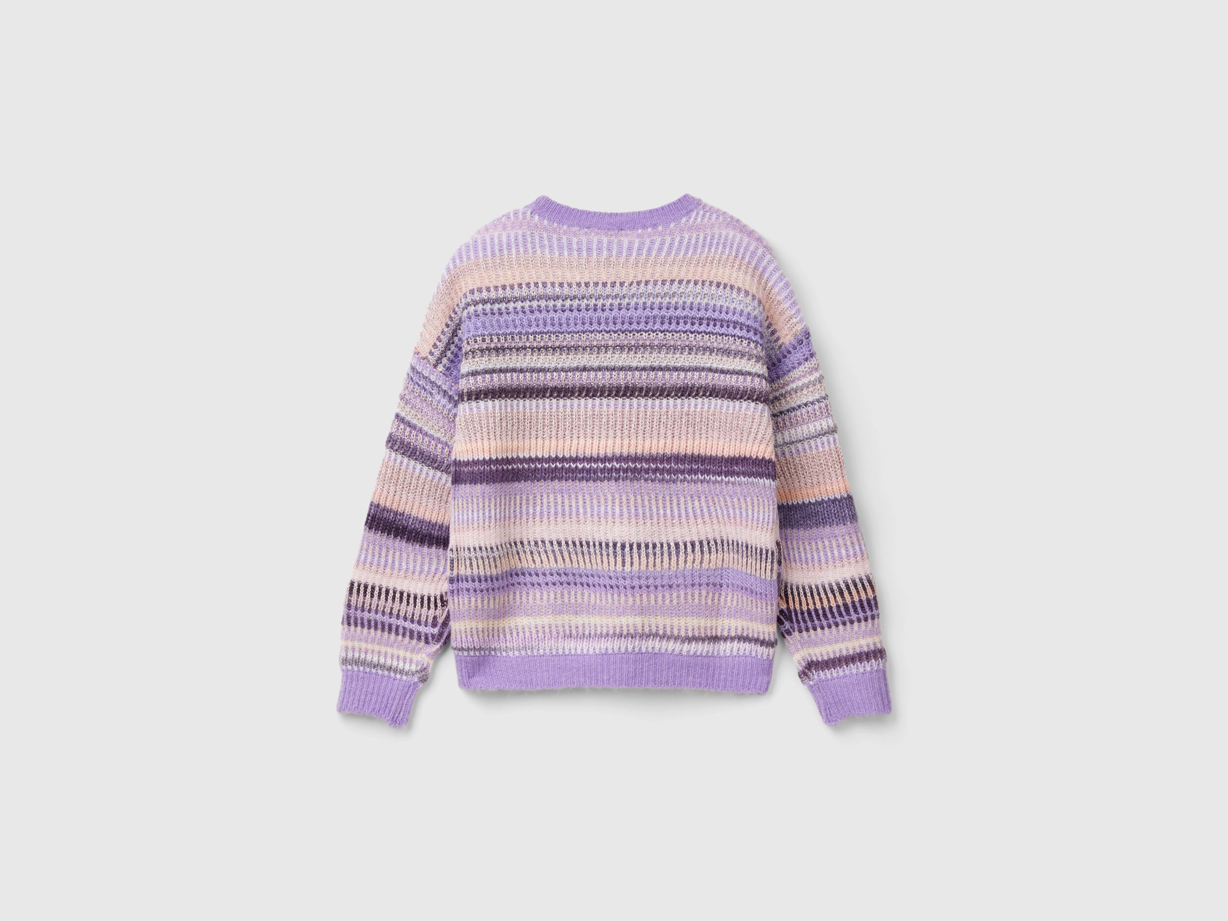 Striped jacquard sweater