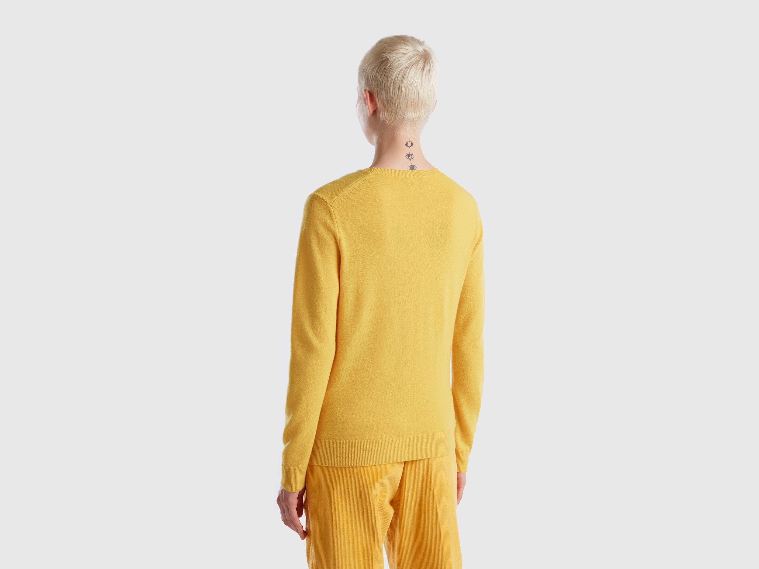 Yellow crew hotsell neck sweater women's