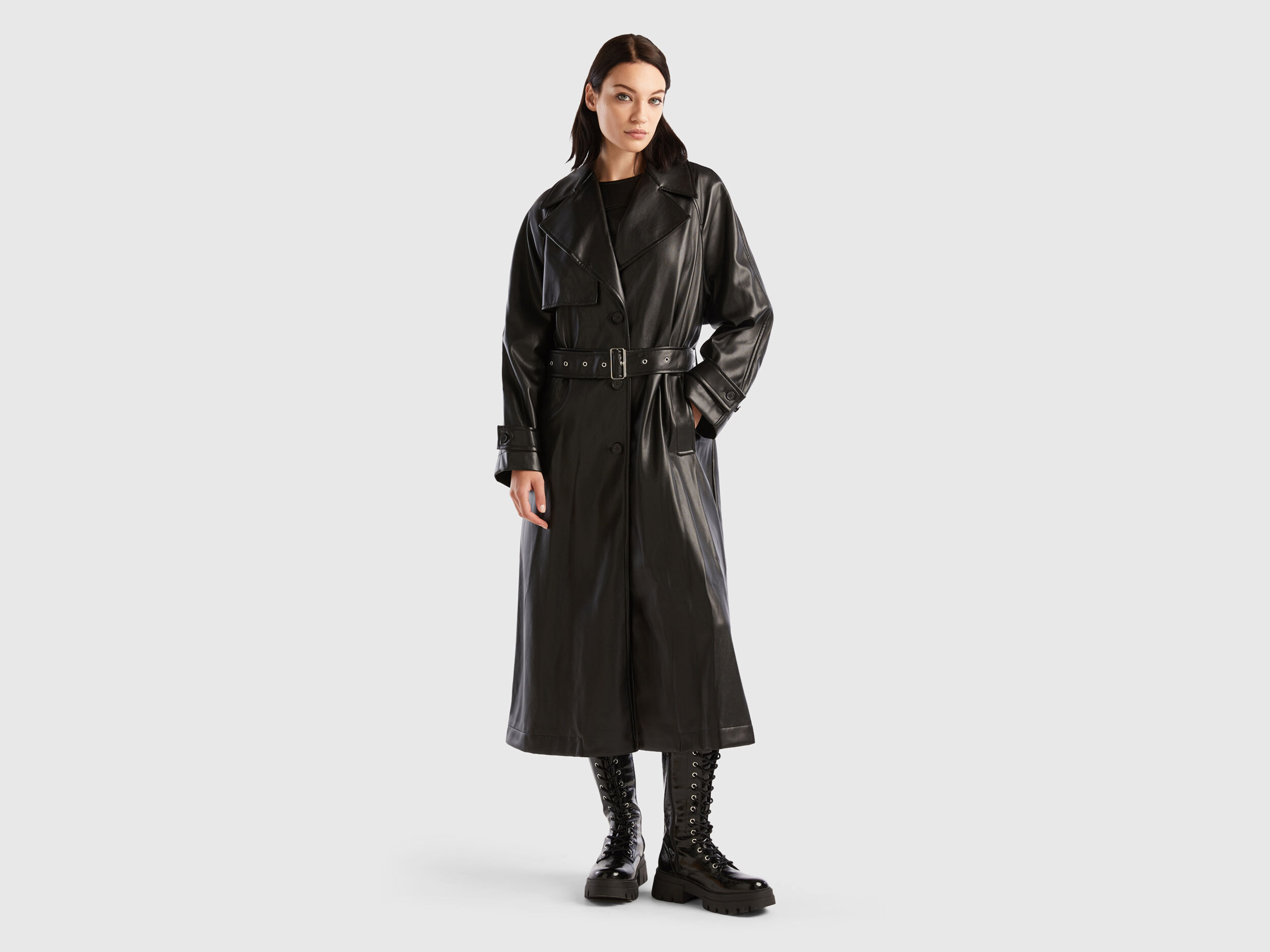 Women's midi deals trench coat