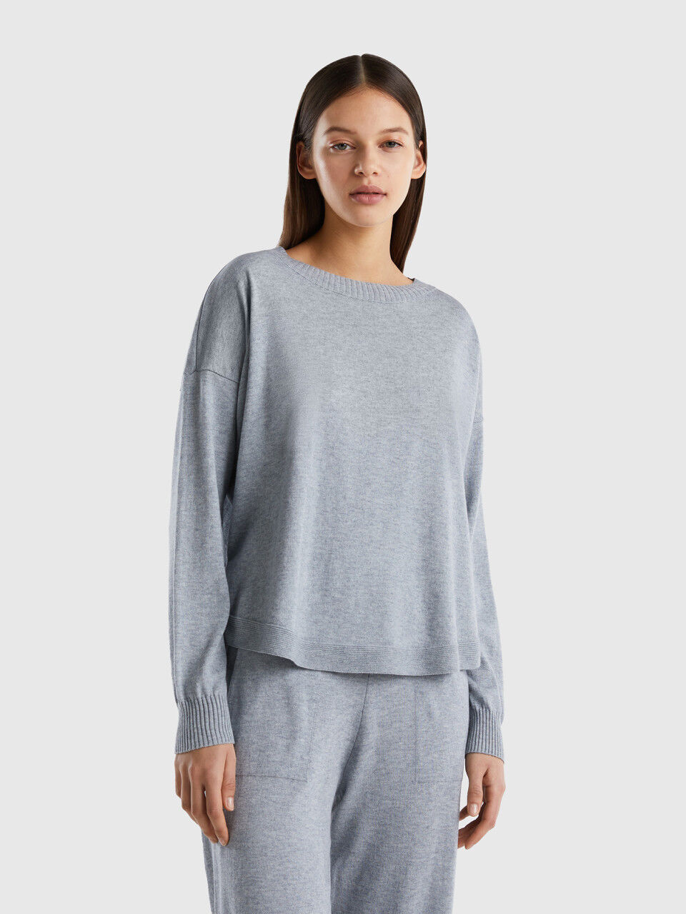 Top in cashmere blend