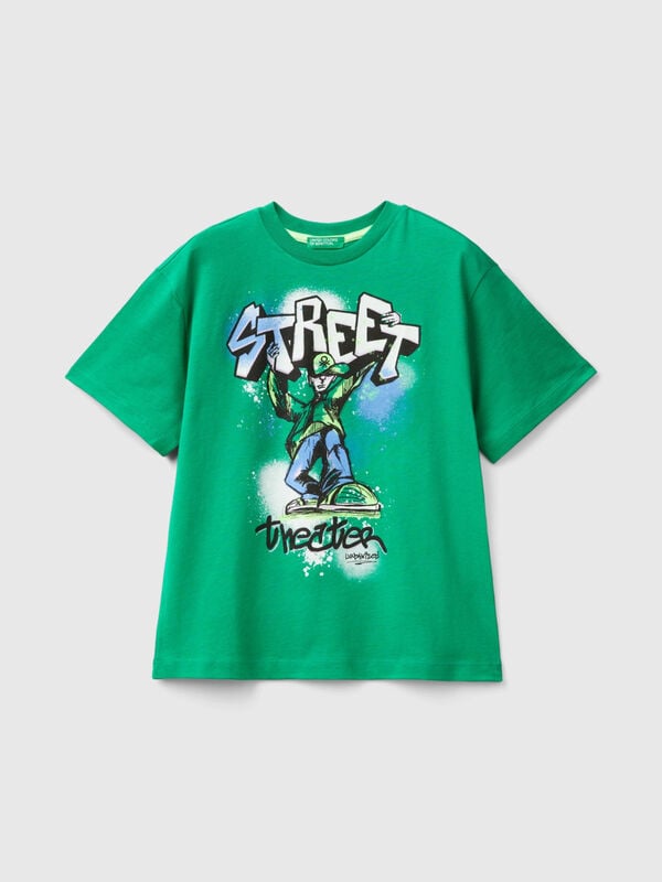 Camiseta con estampado de grafiti Niño