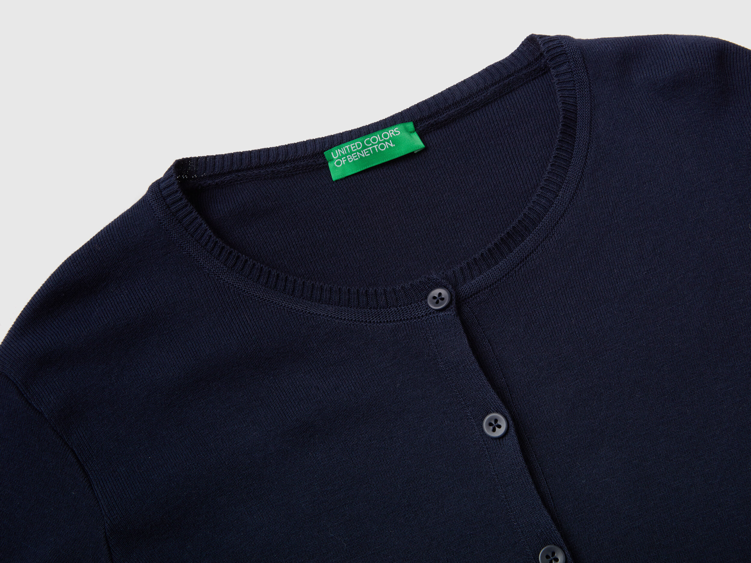 Benetton round neck best sale cardigan