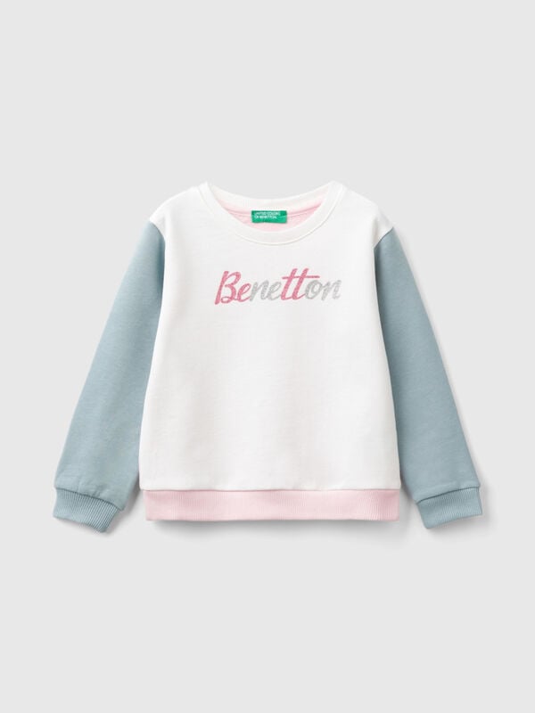 100% organic cotton sweatshirt with logo Junior Girl