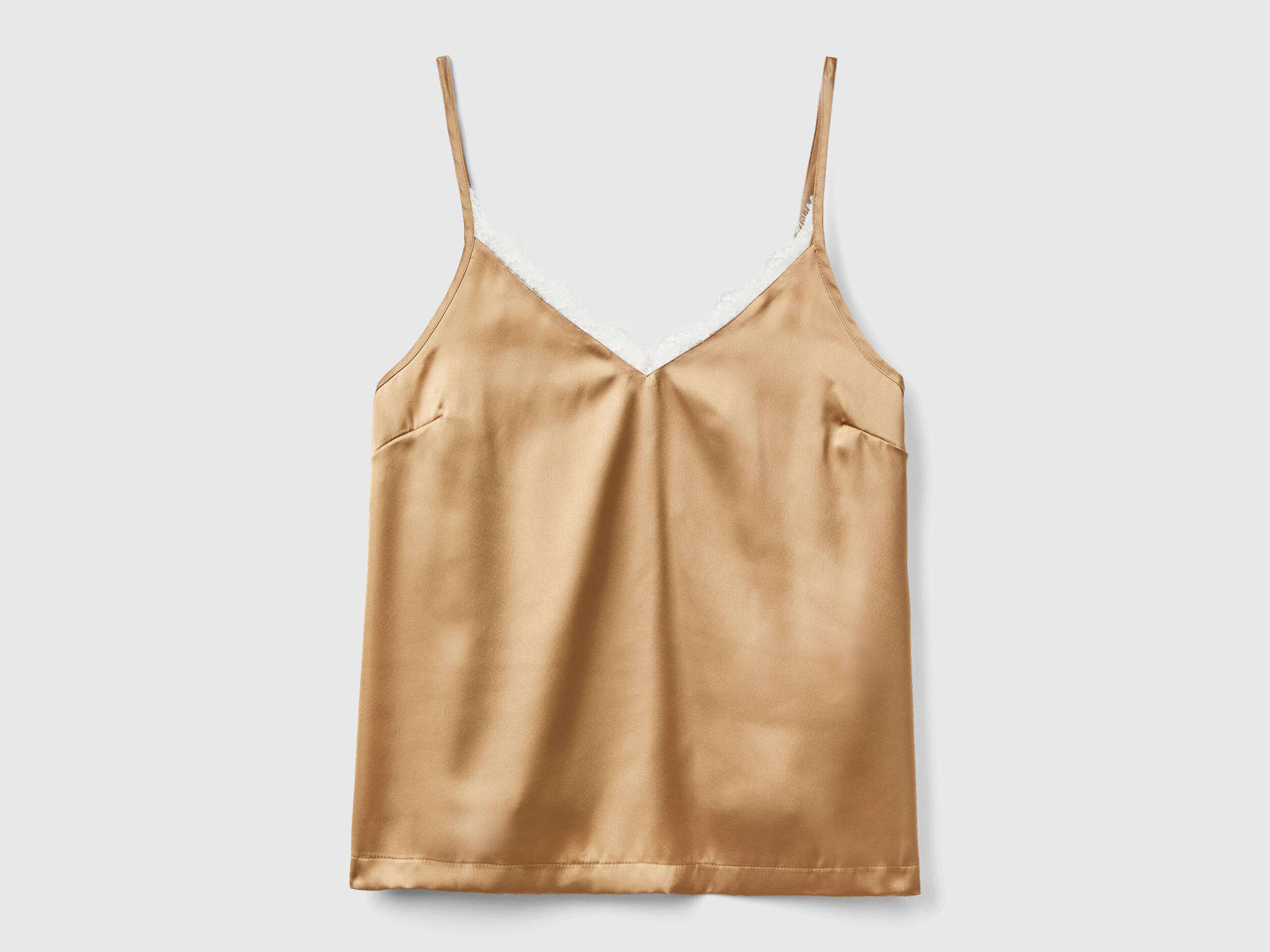 Gold satin shop tank top