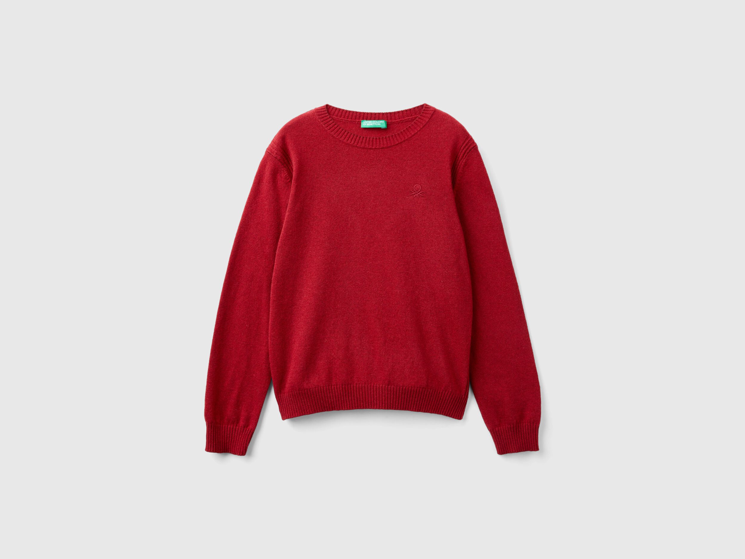 ワンピなど最旬ア！ Sweater in cashmere and wool blend - Red | Benetton トップス