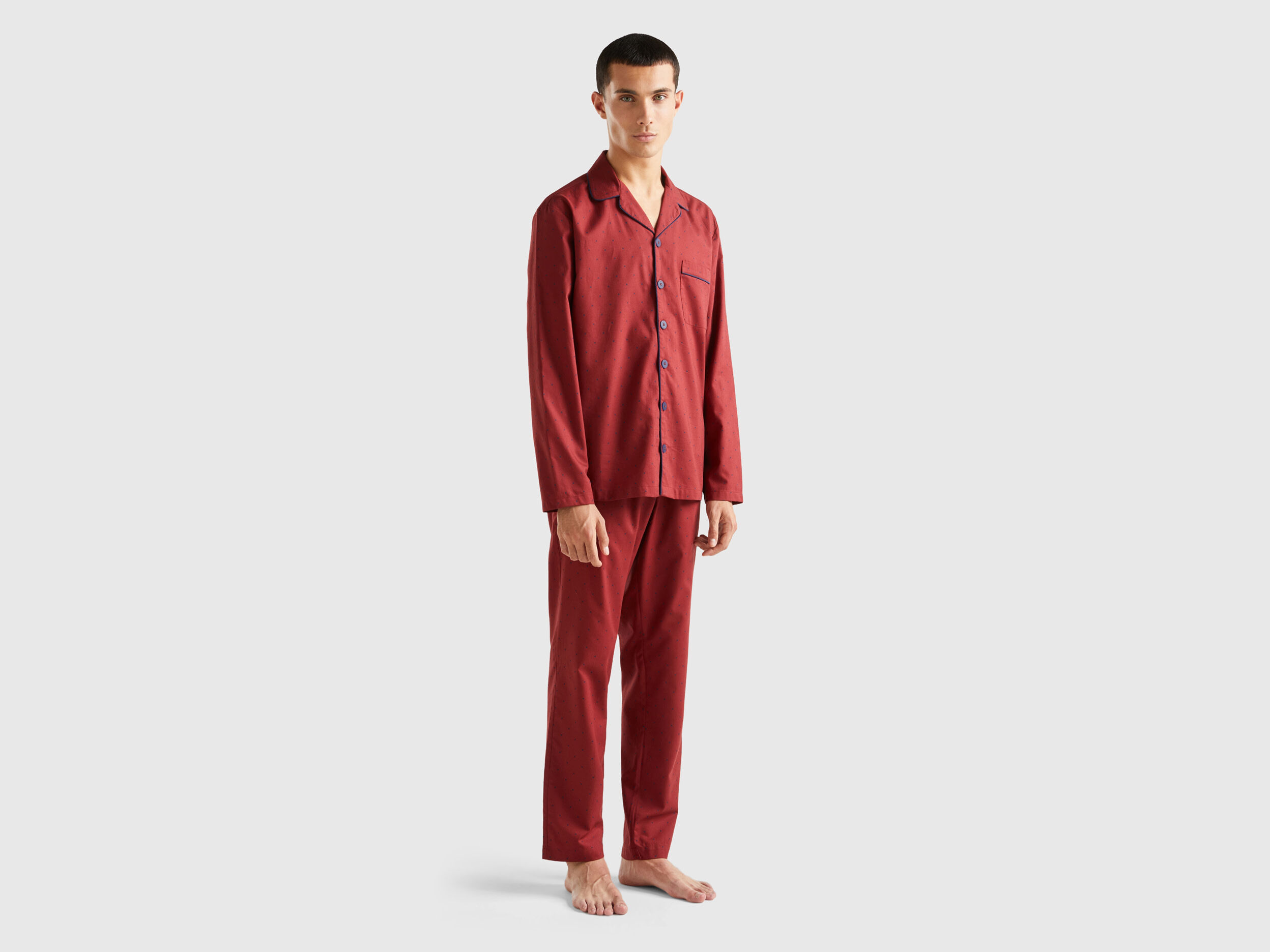Polka dot pyjamas with patch Red Benetton