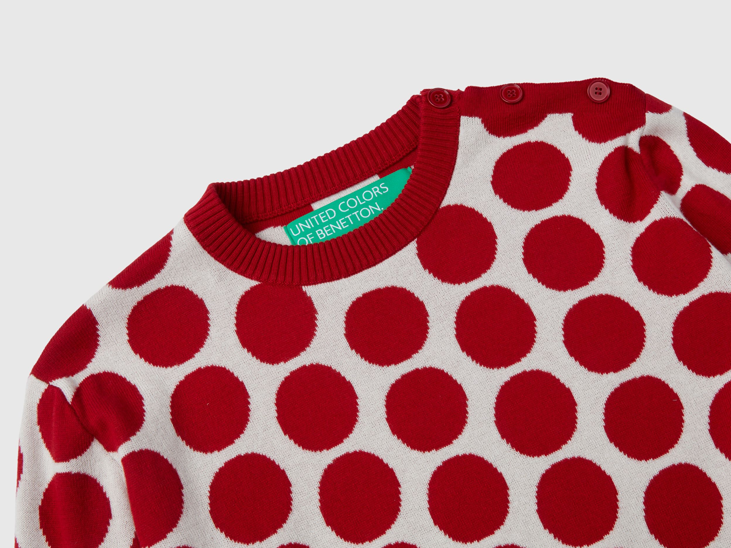 White polka dot outlet sweater