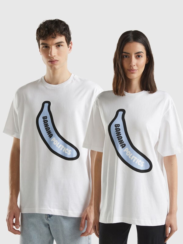 Camiseta oversize con estampado de plátanos
