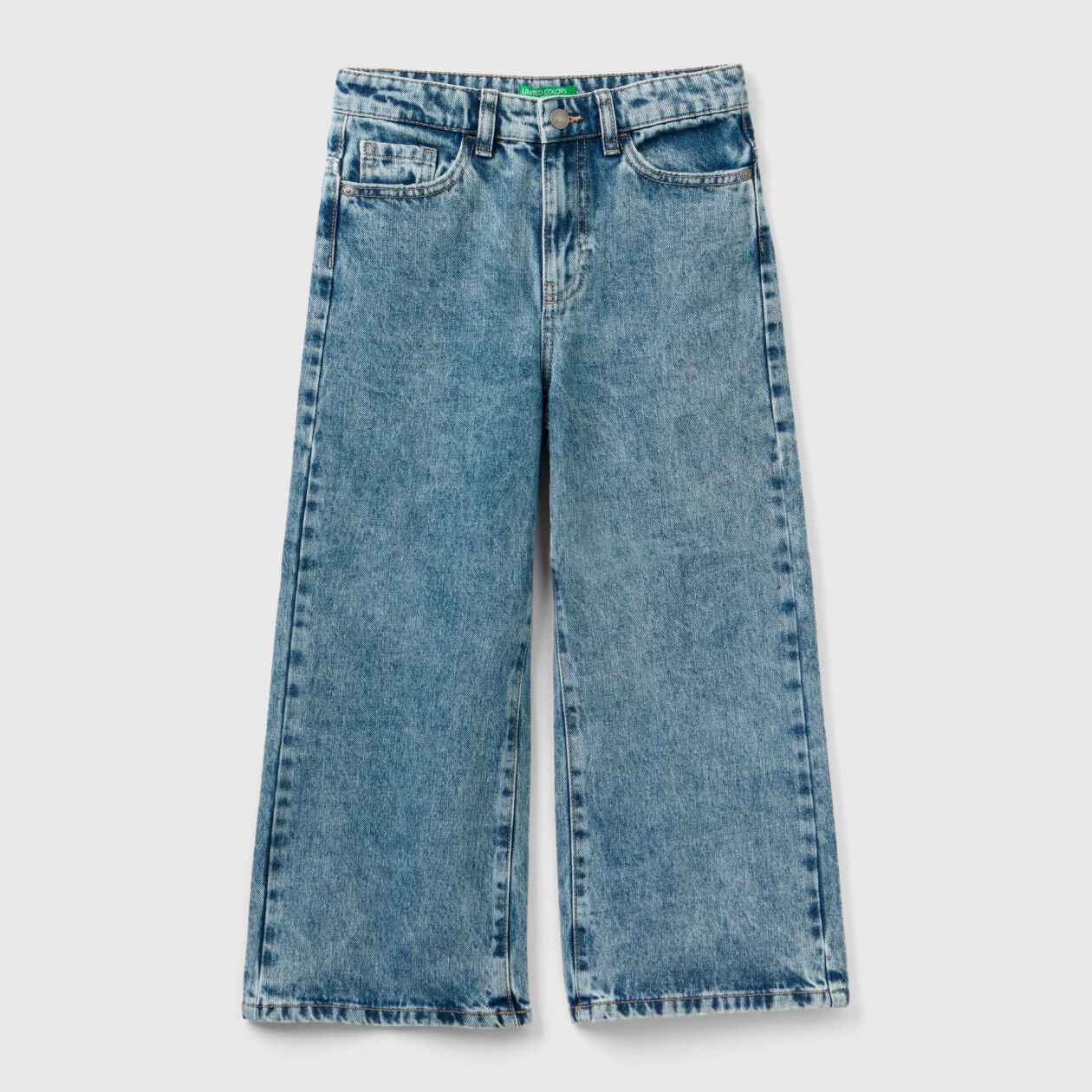 Wide fit high waisted jeans Light Blue Benetton
