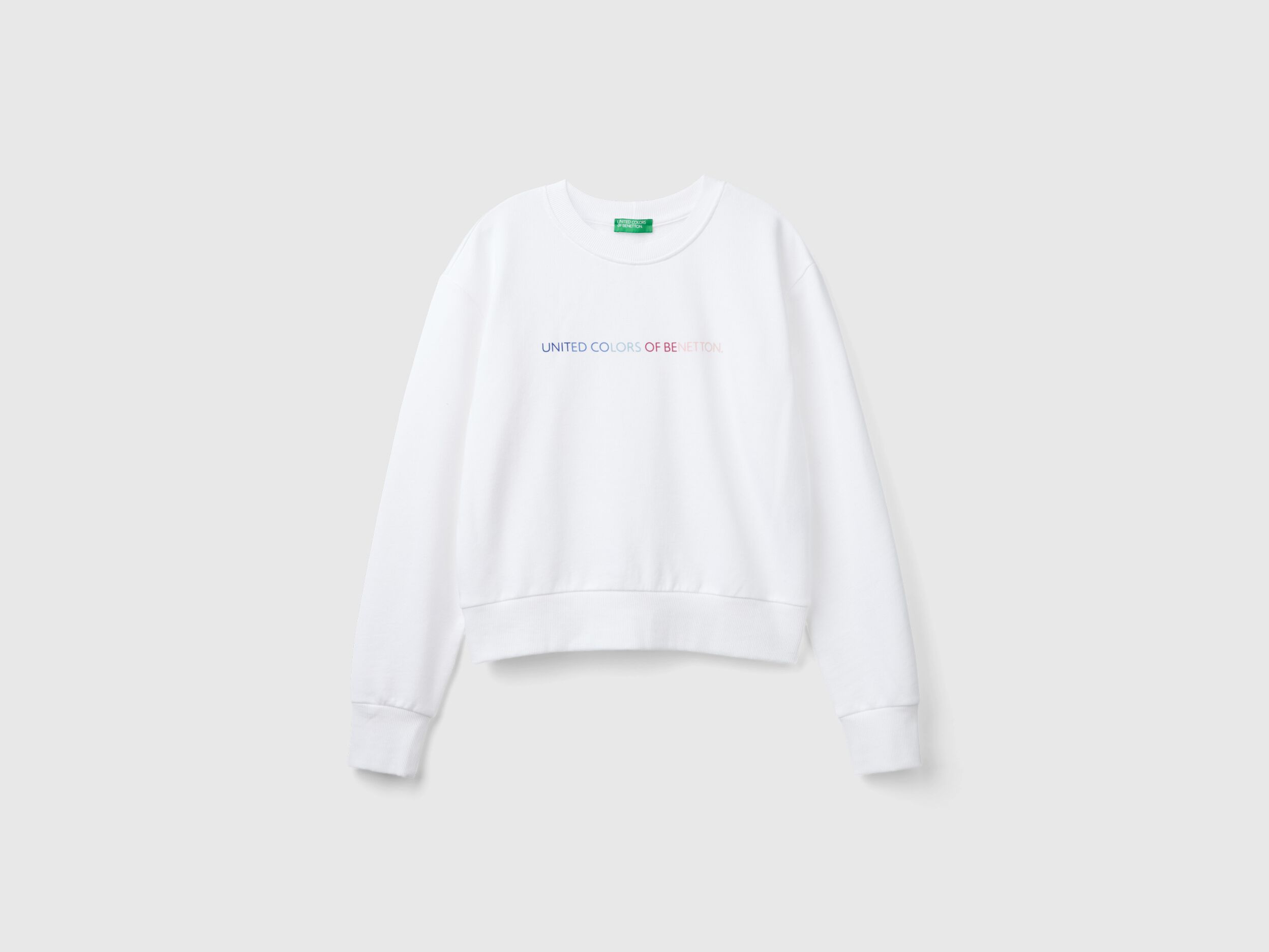 United Colors of Benetton 100 Cotton Sweatshirt with Logo Print