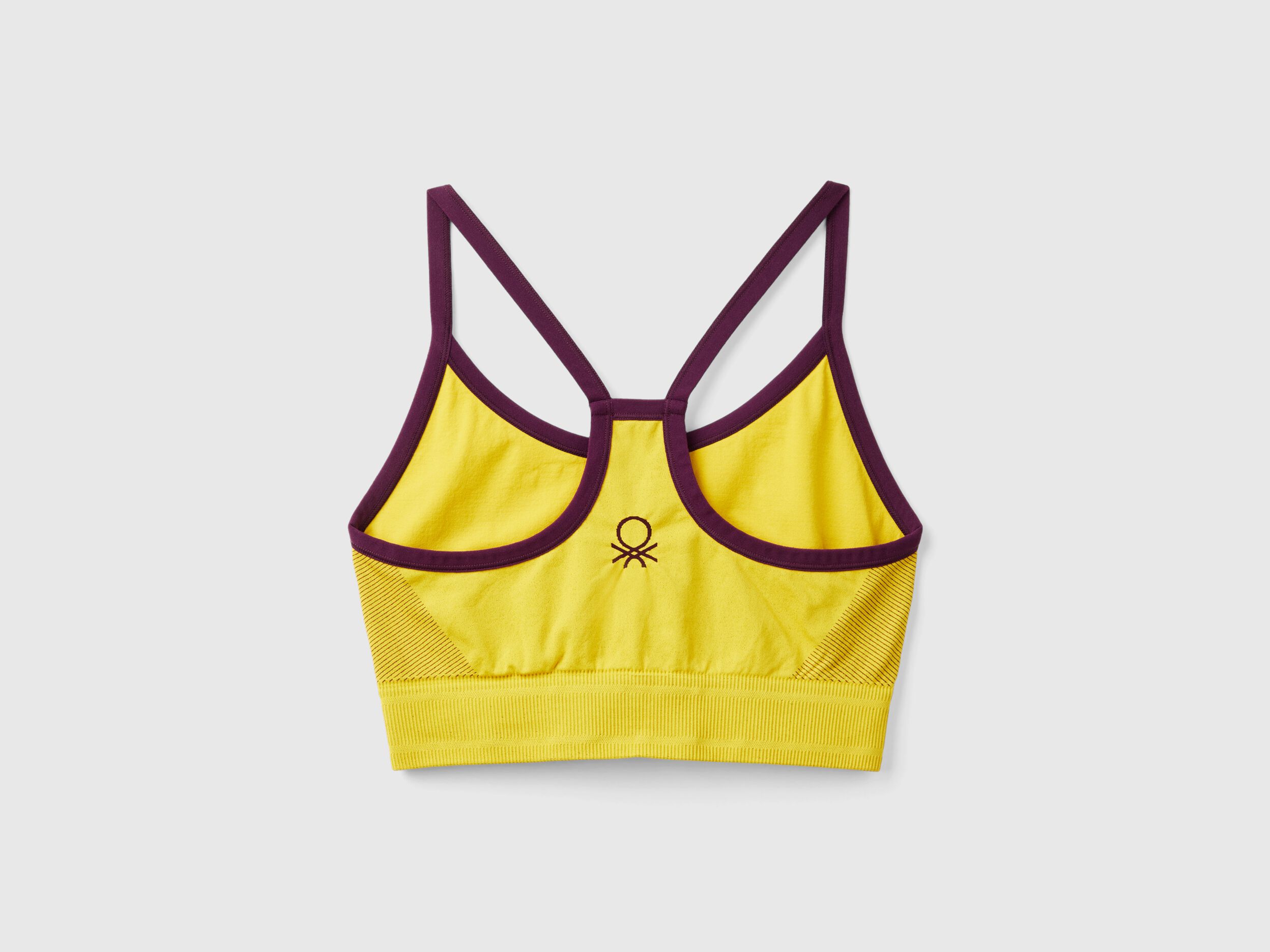 Seamless sports top bra Yellow Benetton