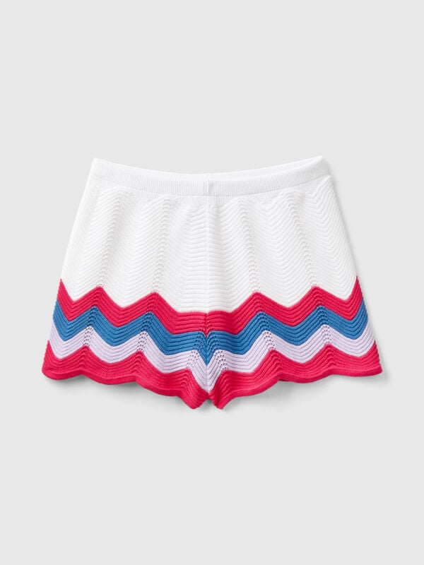 Shorts with wavy pattern Junior Girl