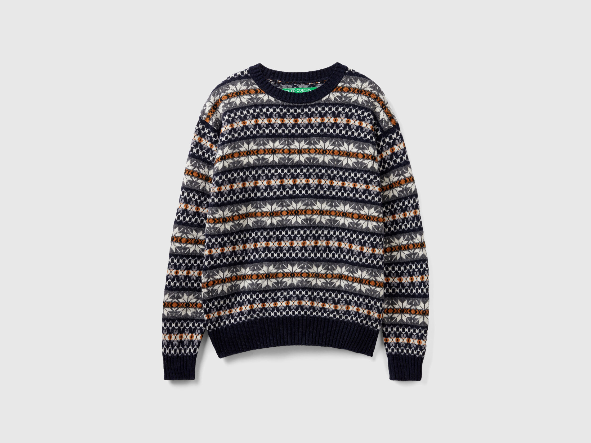Benetton sales jacquard sweater