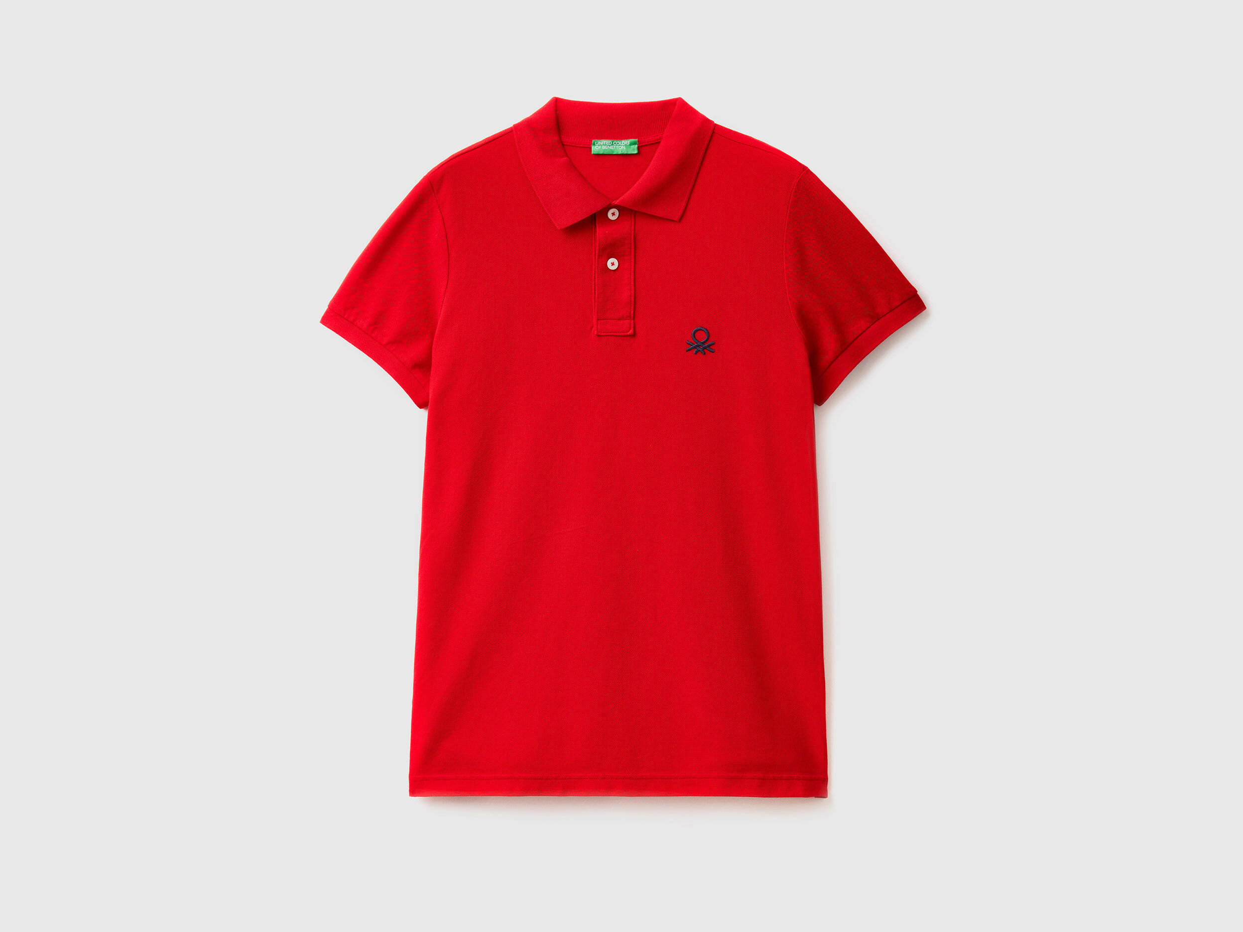 Red slim fit polo Red Benetton