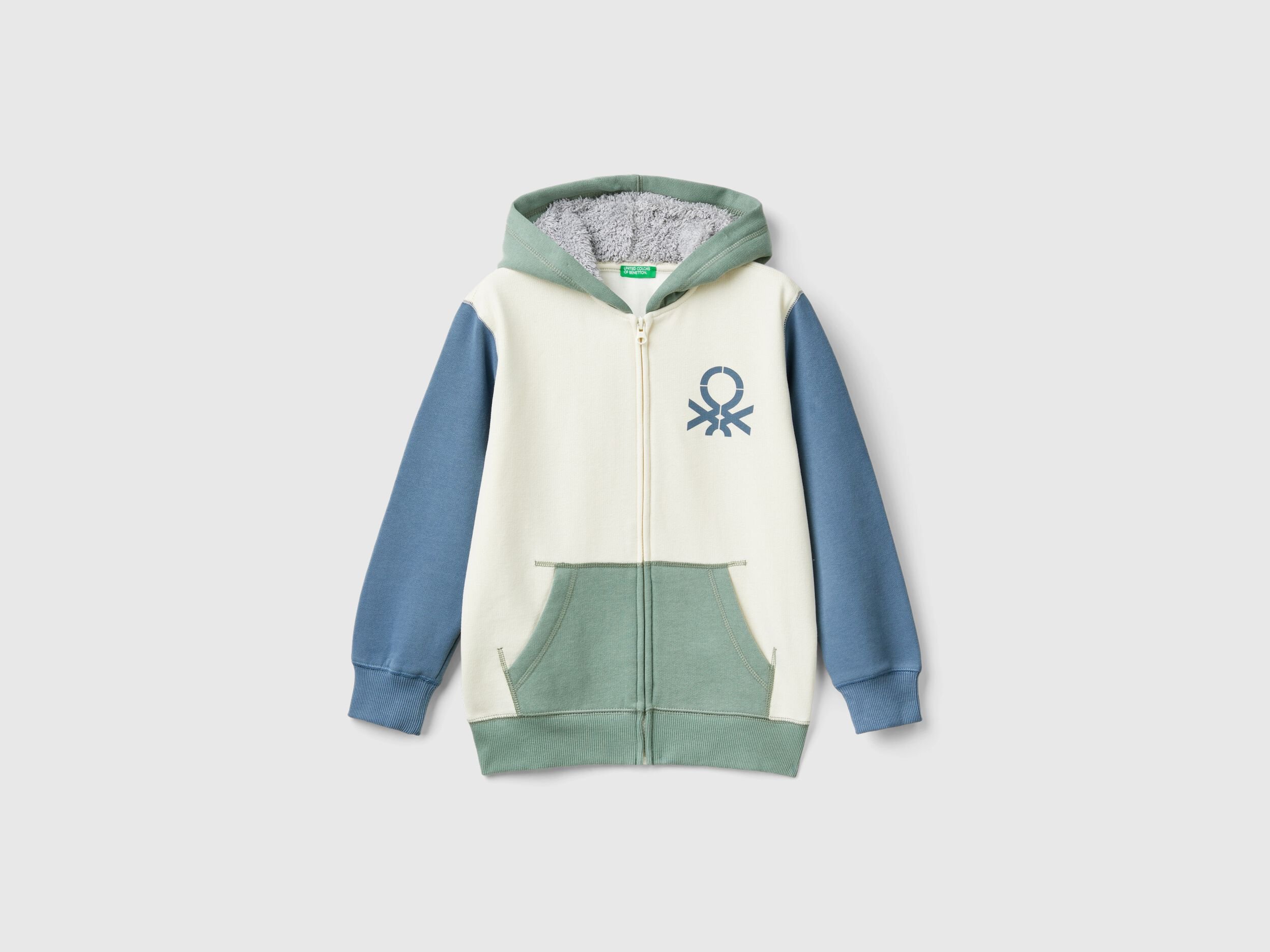 Sweatshirt with lined hood Multi color Benetton