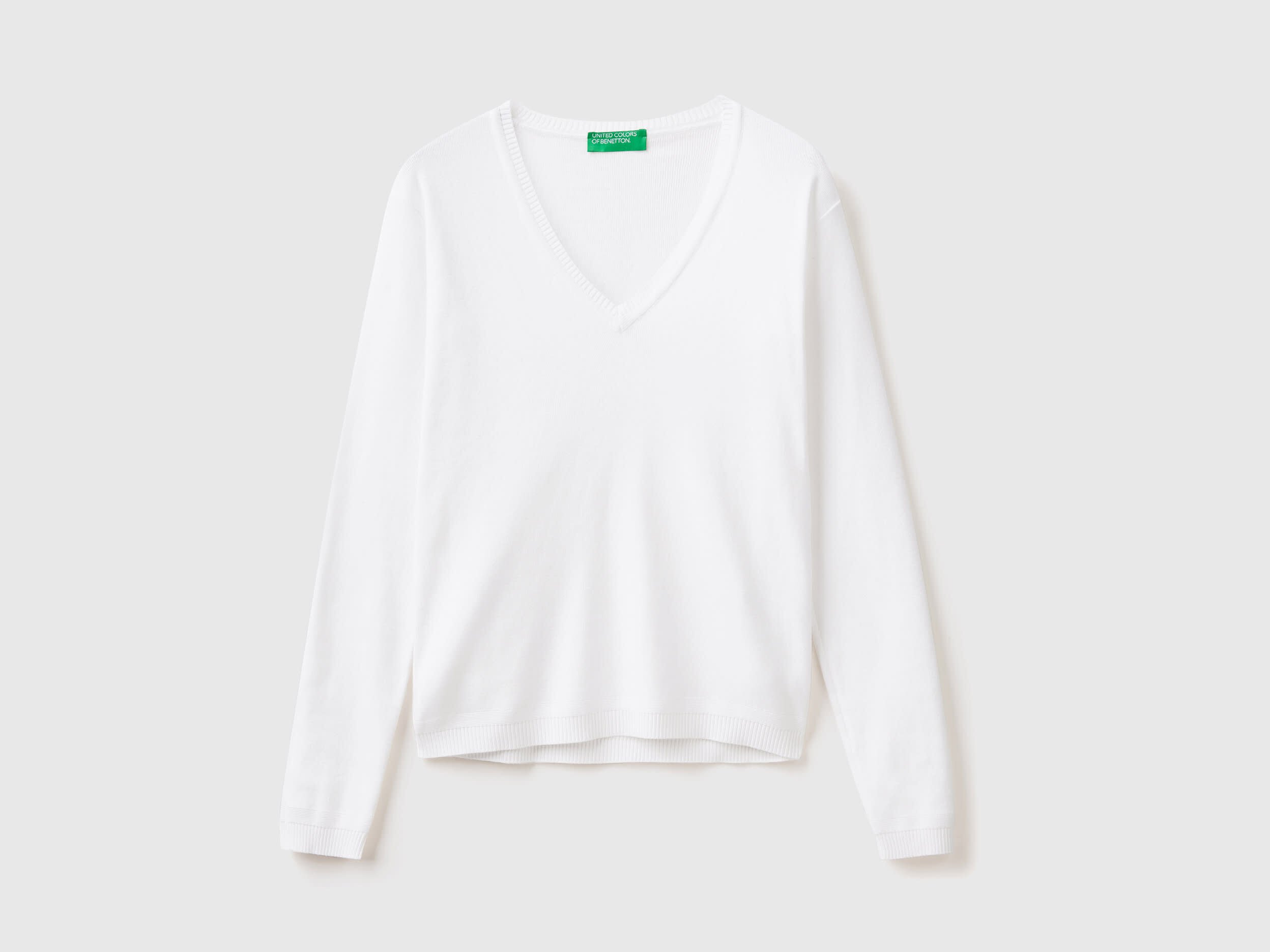 Cotton v neck sweaters outlet
