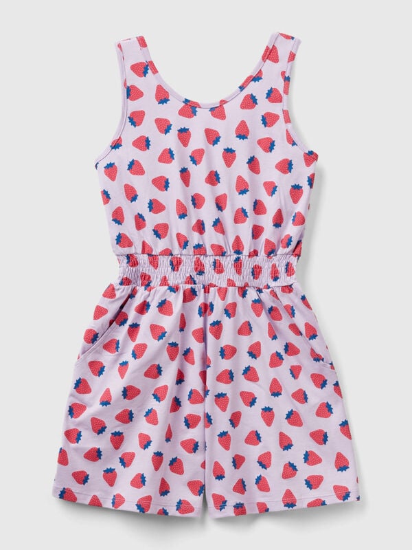 Short onesie with strawberry pattern Junior Girl