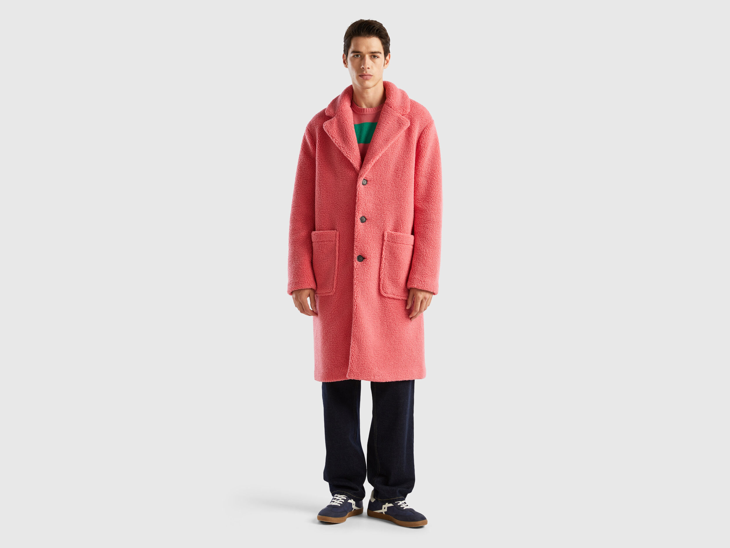 Benetton pink hotsell coat