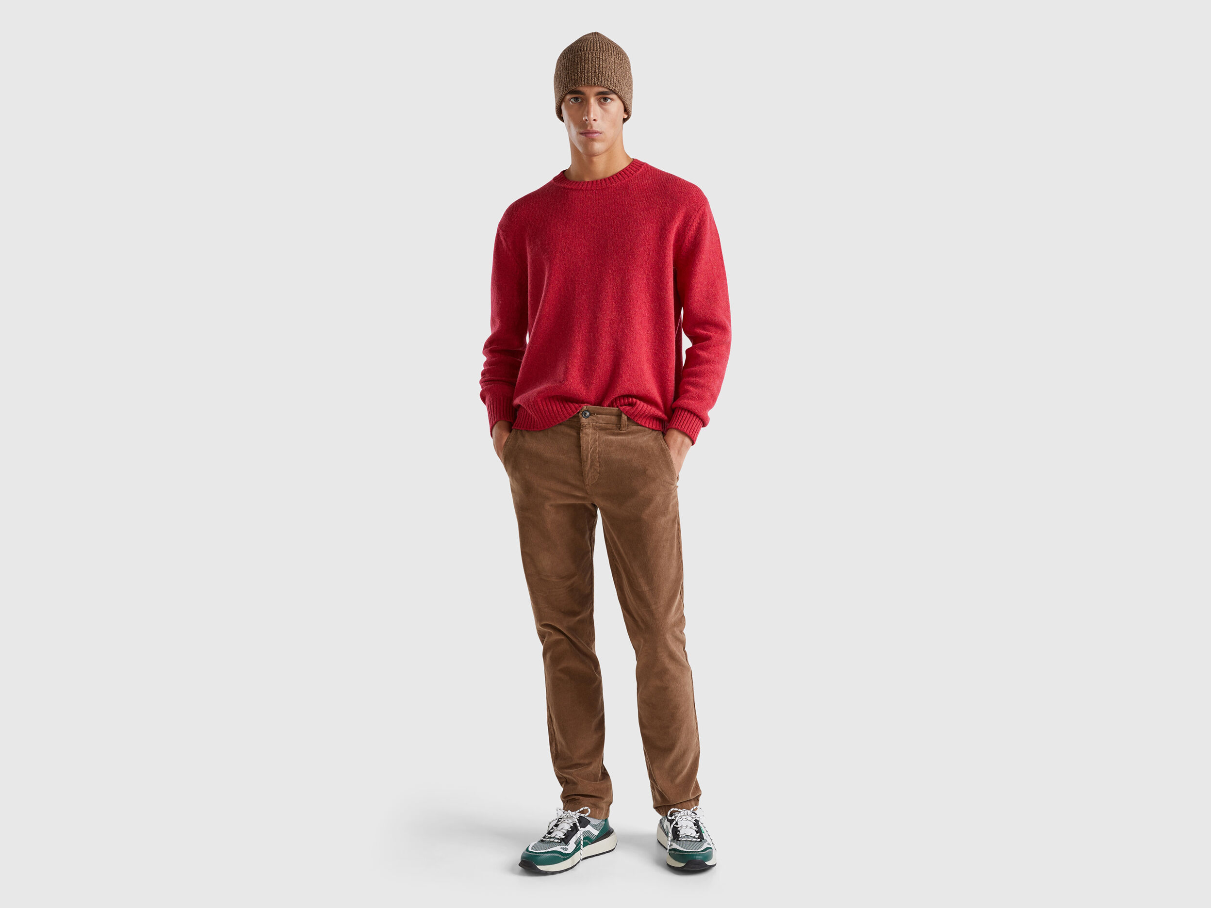 Velvet stretch trousers online