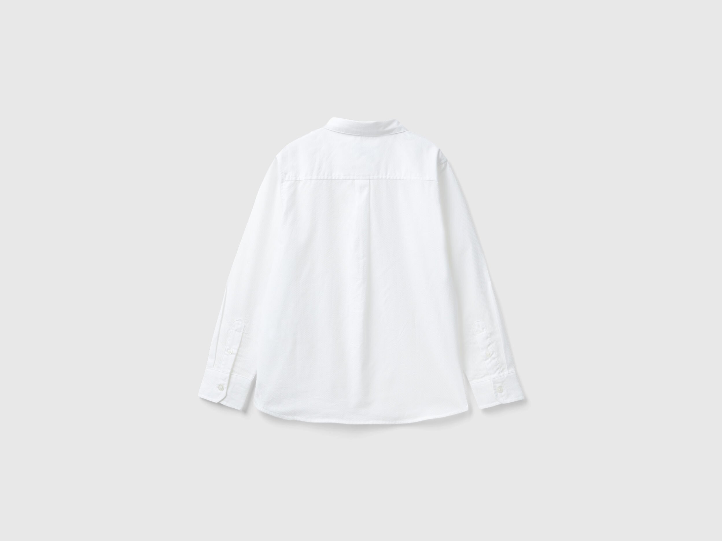 Classic shirt in pure cotton - White | Benetton