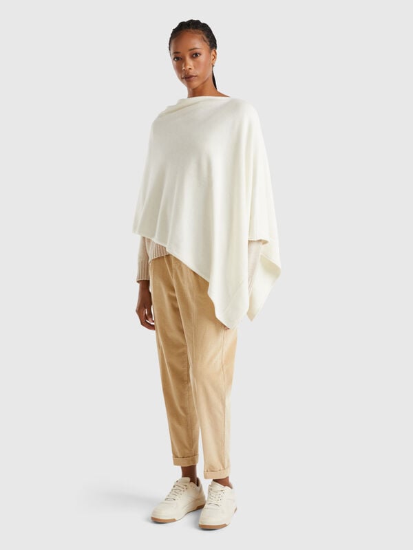 Cashmere blend poncho Women