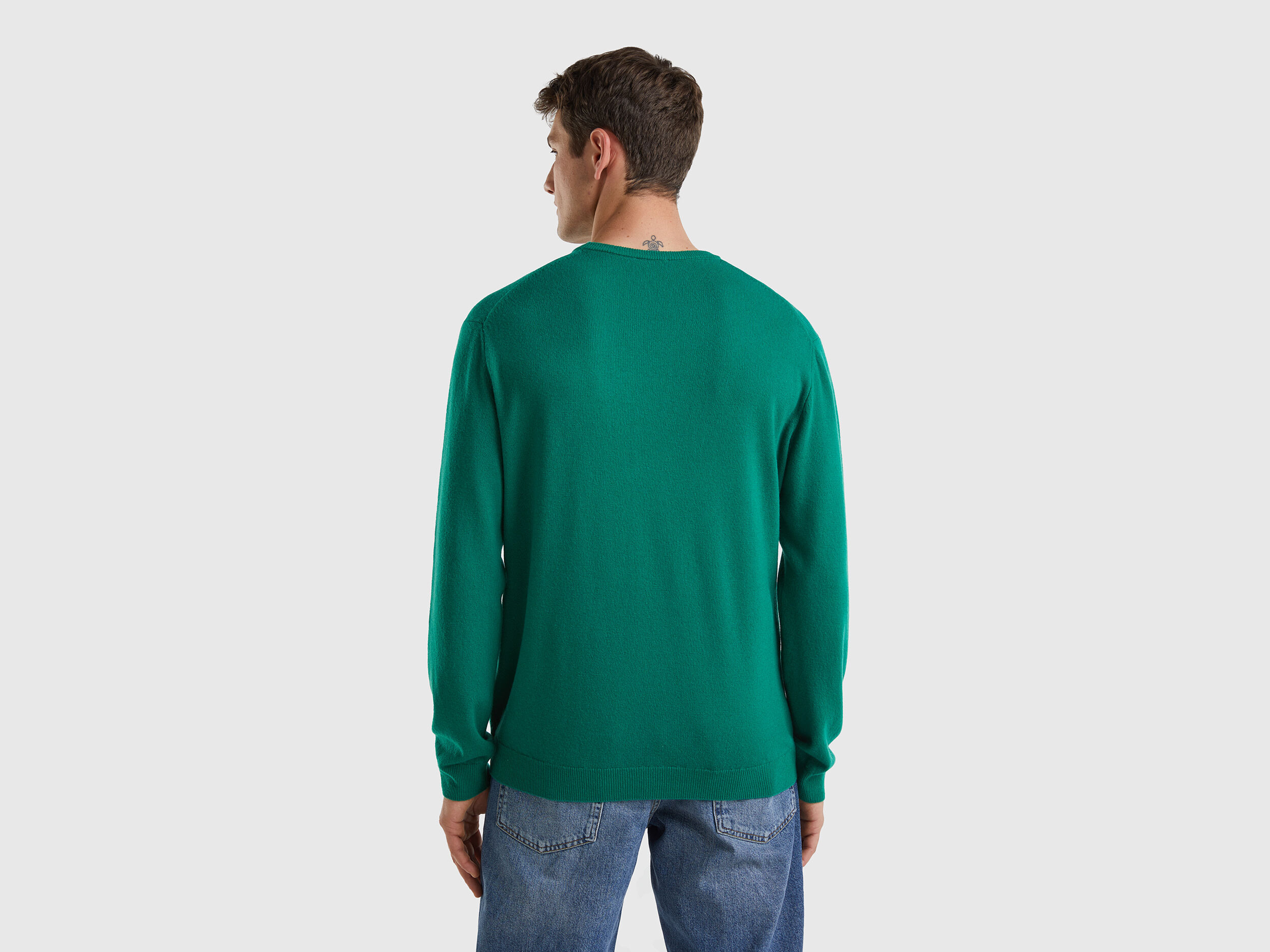 Emerald green crew neck sweater cheap