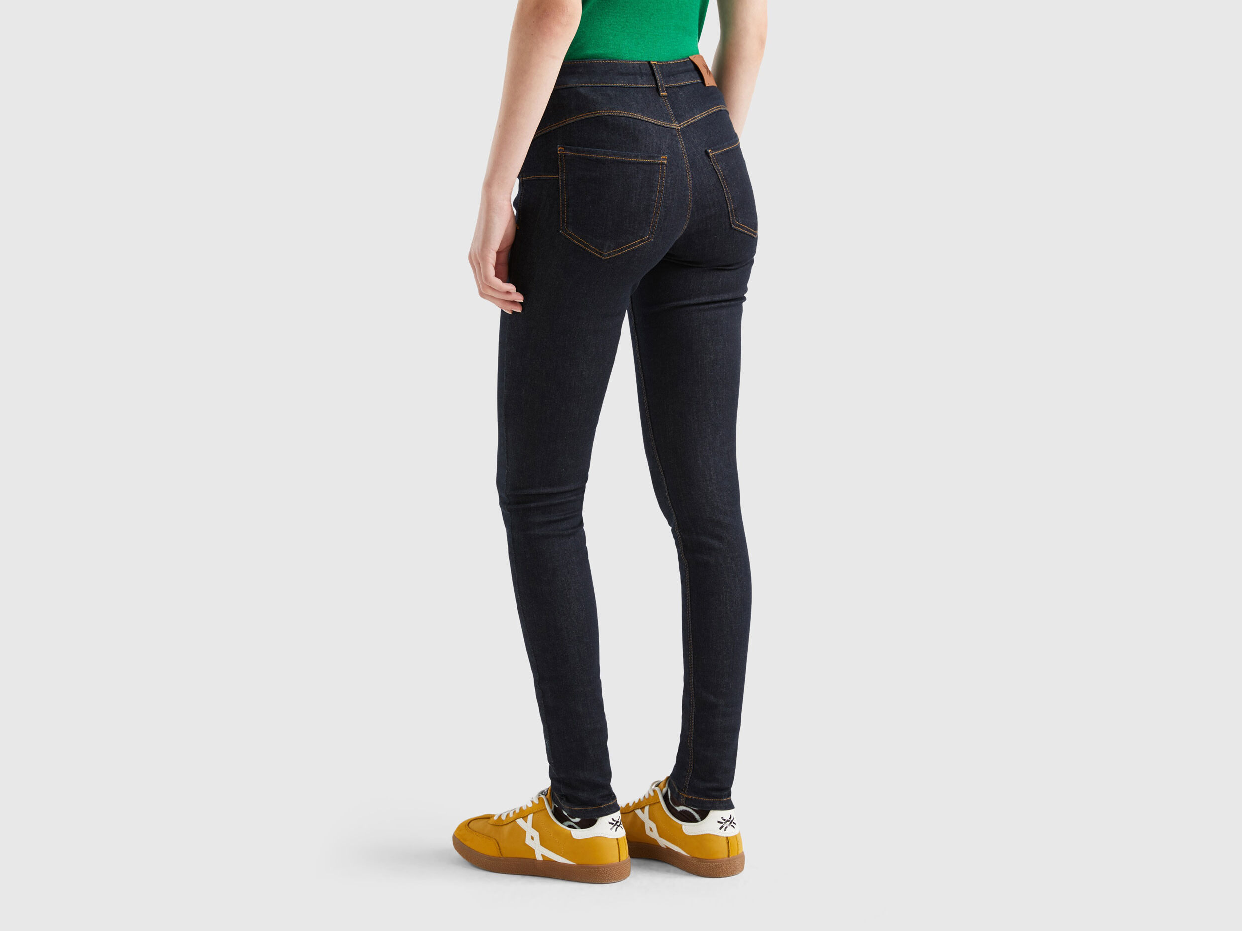 Skinny fit push up jeans Dark Blue Benetton