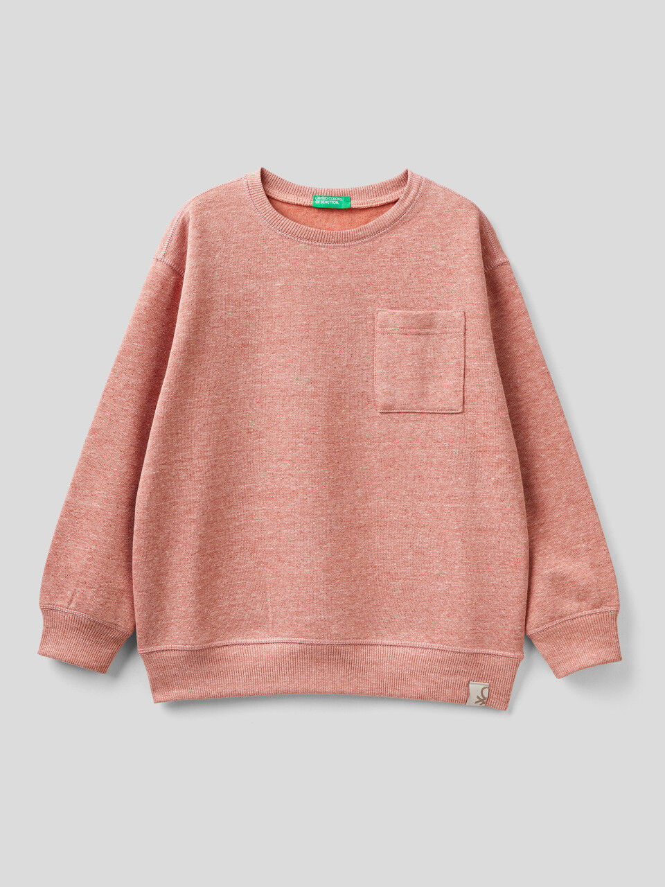 Pullover sweatshirt in recycled fabric