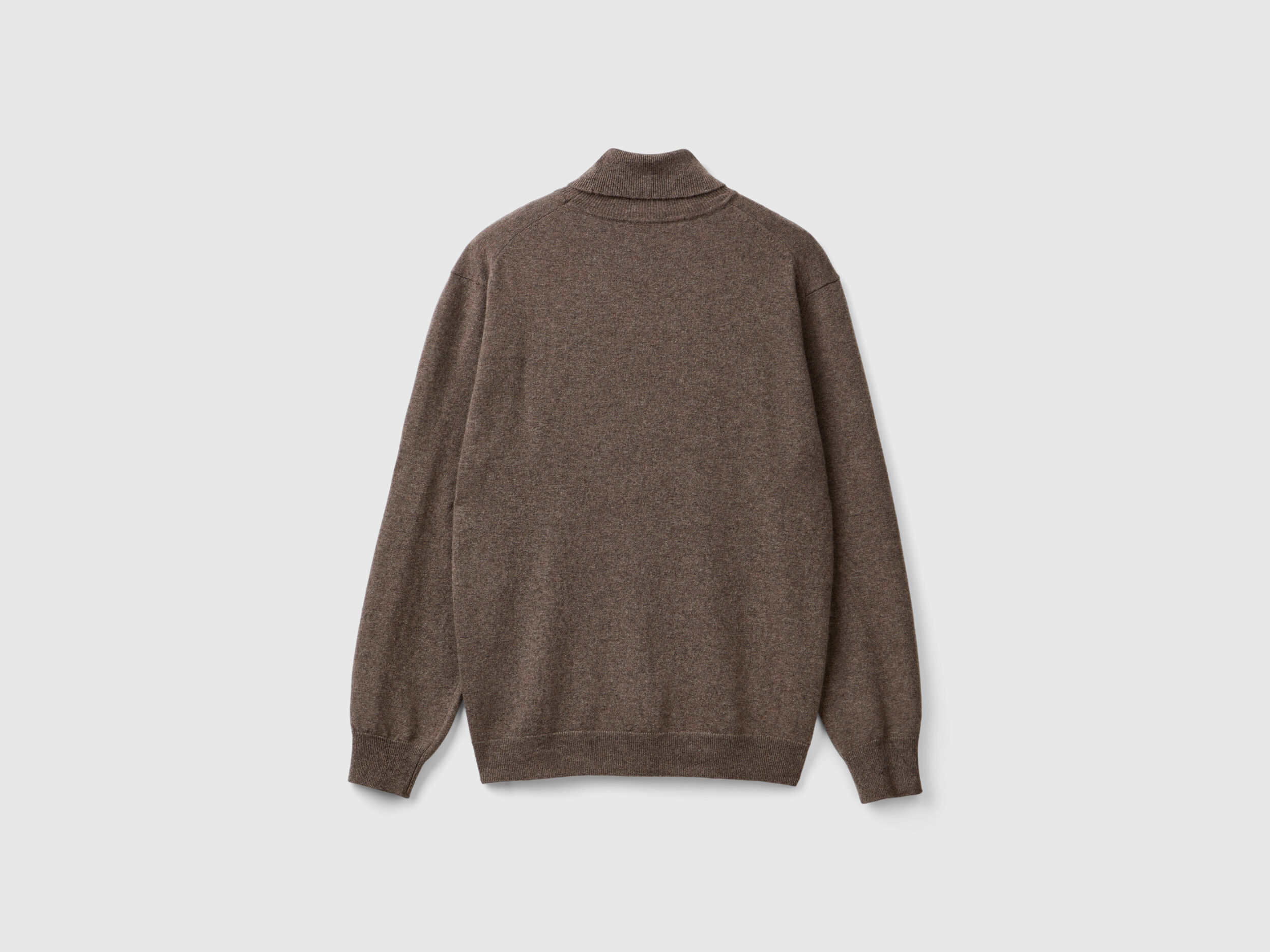 芸能人 愛用の通販 Dark - wool Merino pure in turtleneck Brown Brown Benetton | ジャケット・アウター