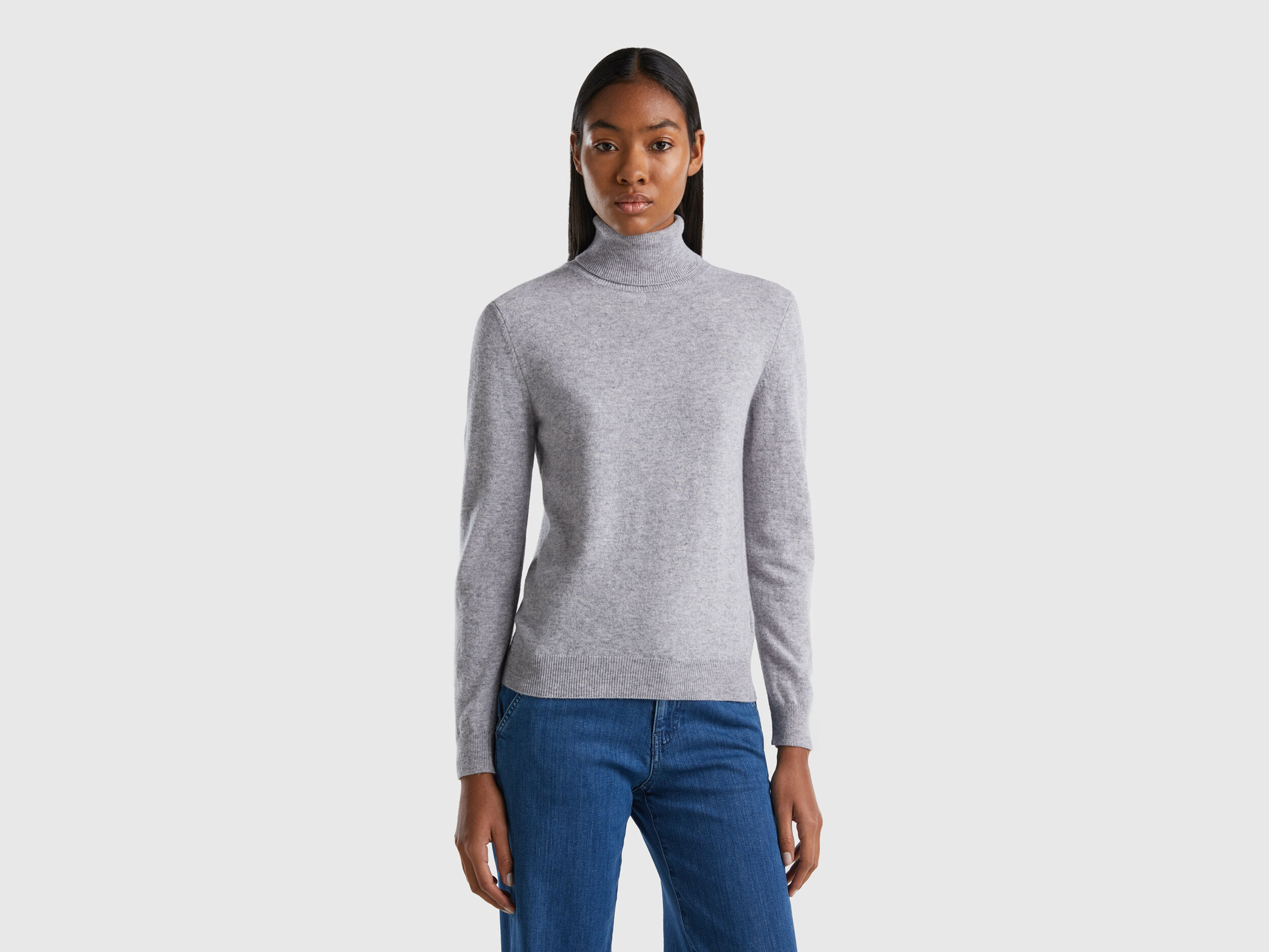 Light gray turtleneck 2025