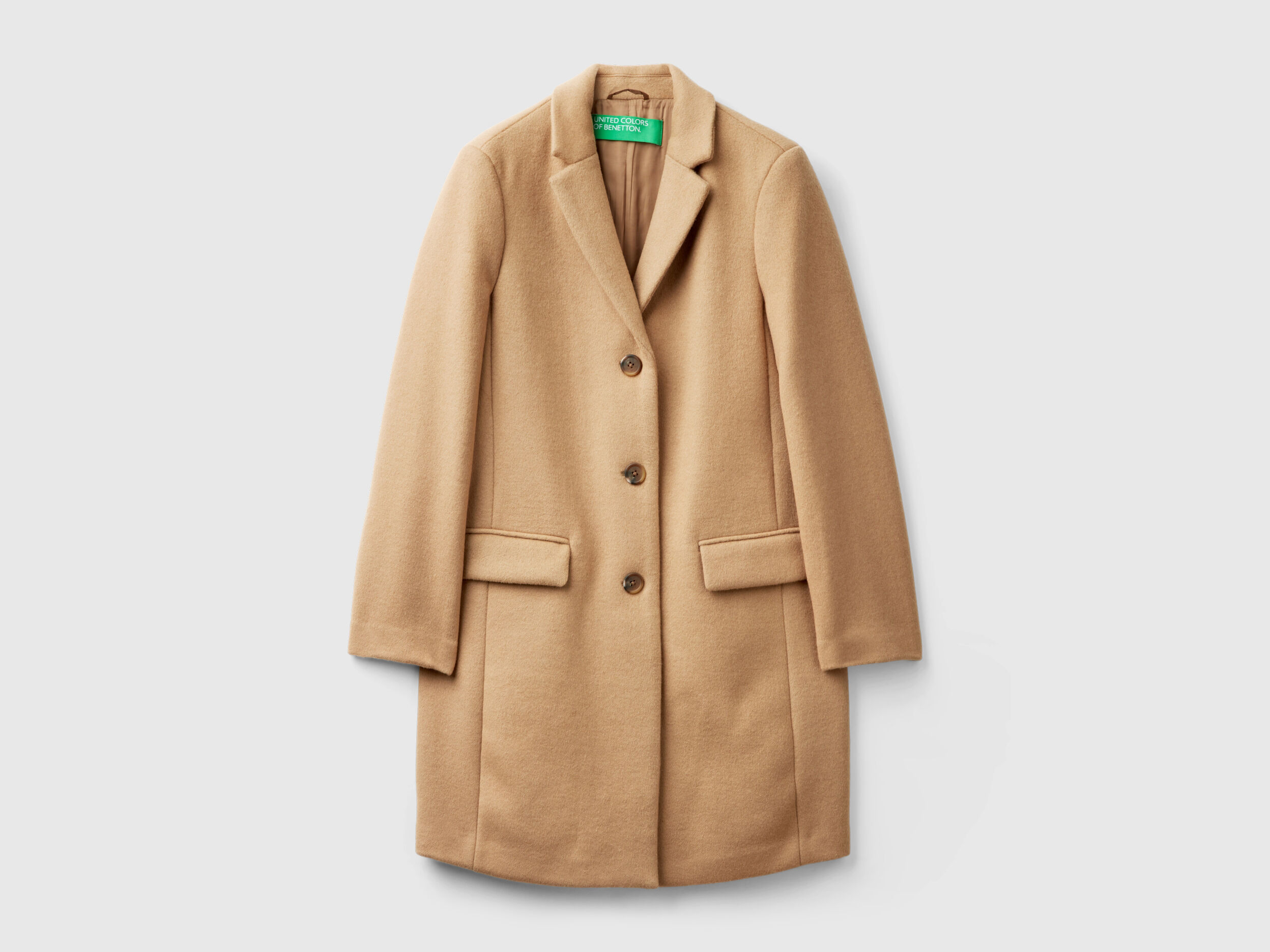 Short coat in wool blend cloth