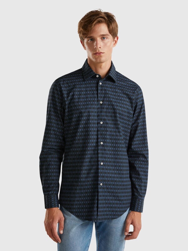 Regular fit patterned shirt Men