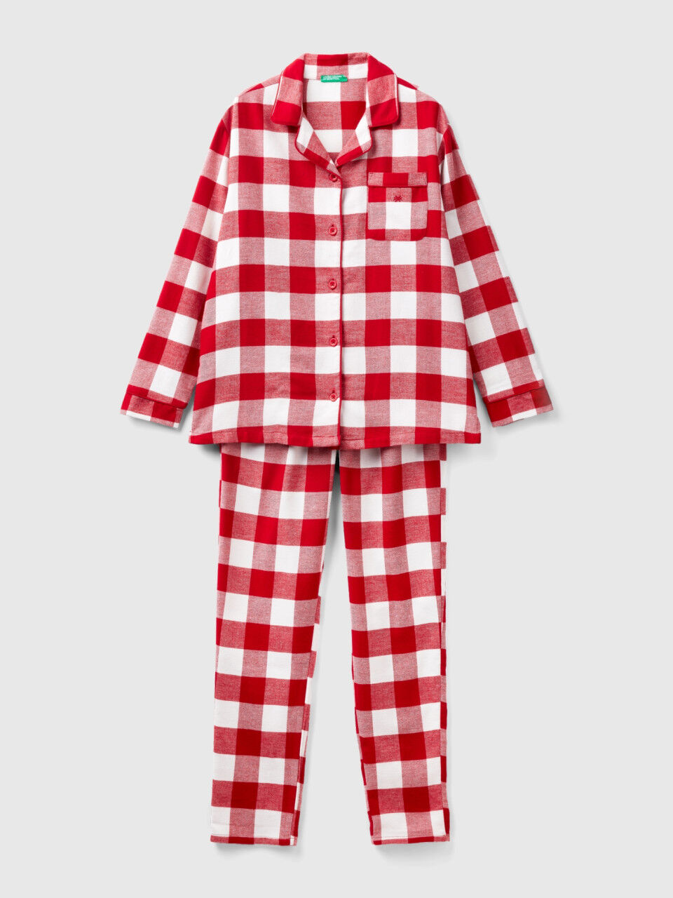 Checked flannel pyjamas Red Benetton