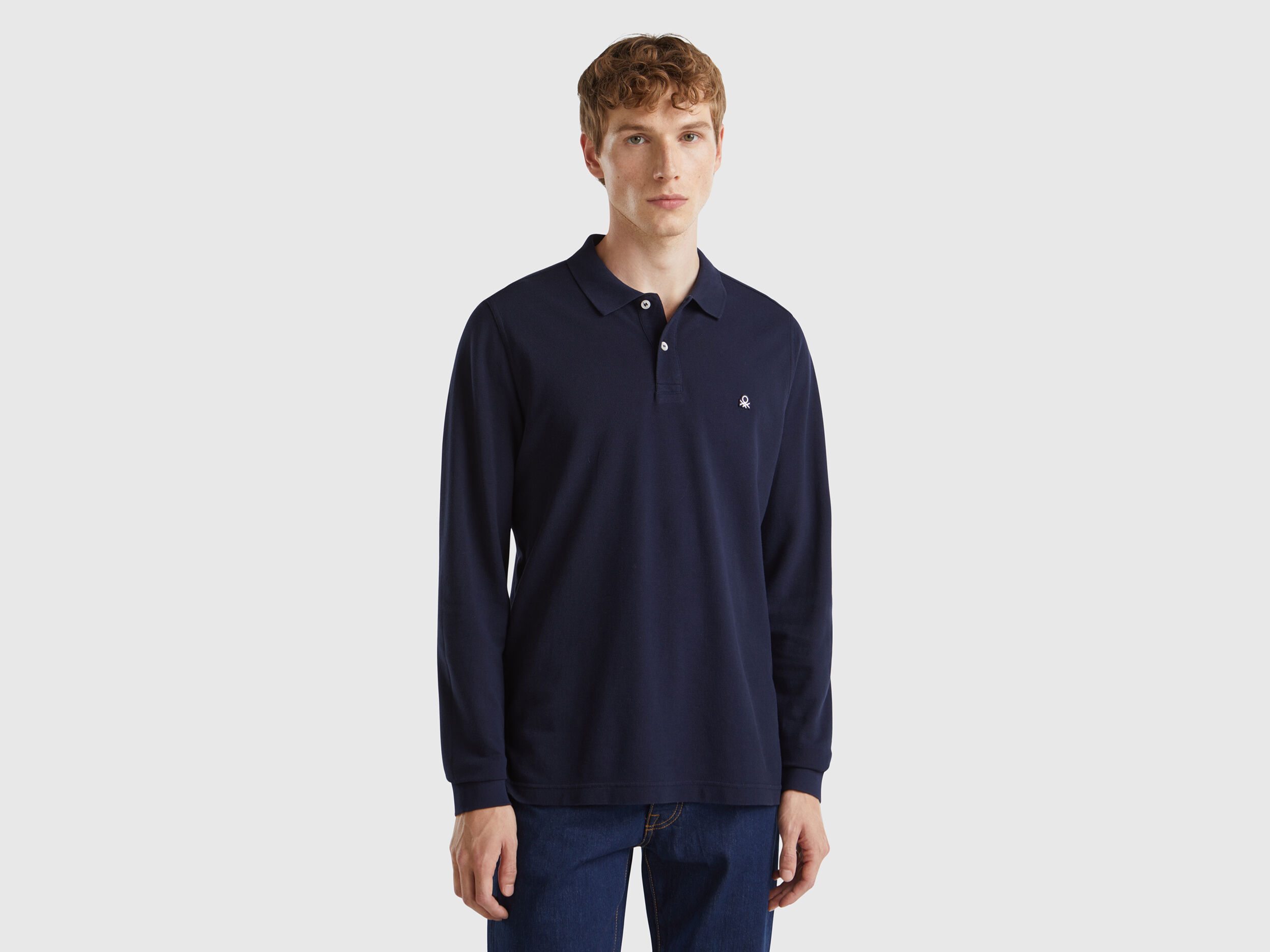 Polo benetton manica lunga outlet